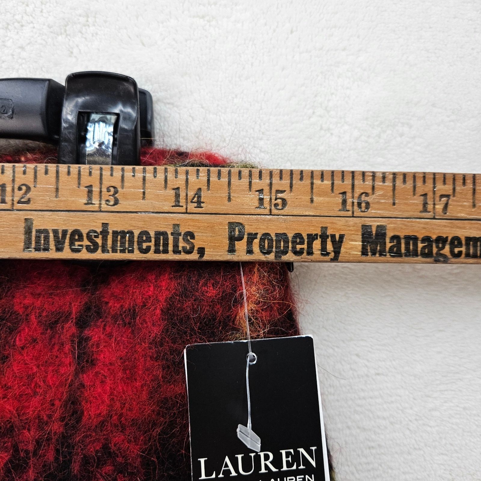 Lauren Ralph Lauren LAUREN RALPH LAUREN PETITE 4P RED BLACK PLAID WOOL BLEND Size 27" / US 4 / IT 40 - 2 Thumbnail