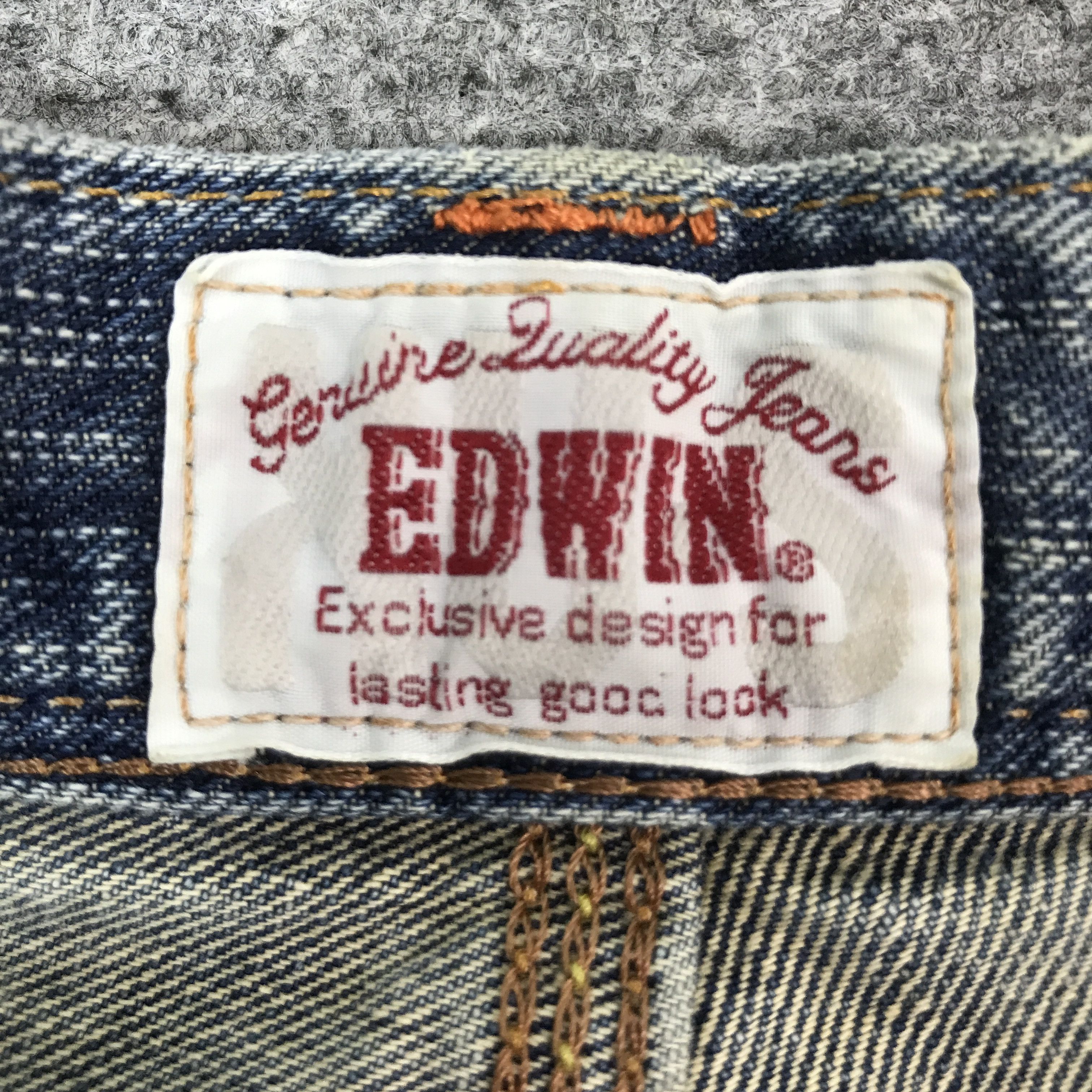 Japanese Brand BAGGY EDWIN JAPAN DOUBLE WAISH STYLE JEANS PANTS Size US 32 / EU 48 - 14 Thumbnail