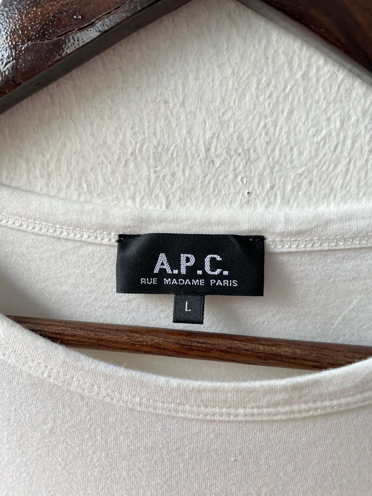 A.P.C. APC Polly White Tshirt Size US L / EU 52-54 / 3 - 4 Thumbnail