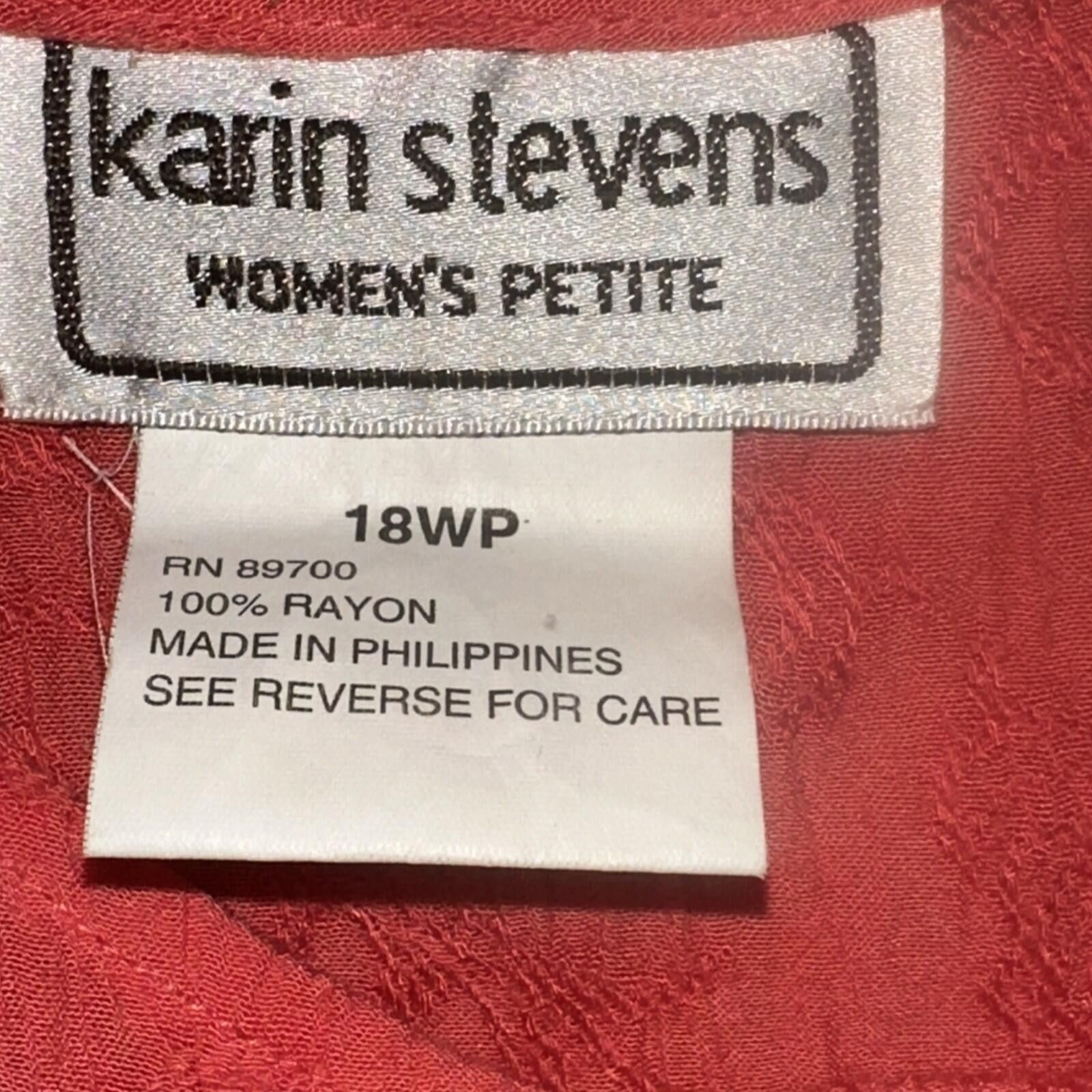 Other Karin Steven Pink Petite Sleeveless Sundress Dress 18WP Size XXL / US 16-18 / IT 52-54 - 7 Thumbnail