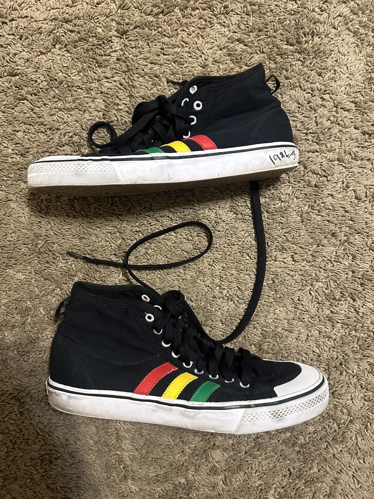 Adidas × Vintage Vintage Adidas Nizza Hi Jamaica 00s size 12 as Size US 12 / EU 45 - 6 Thumbnail