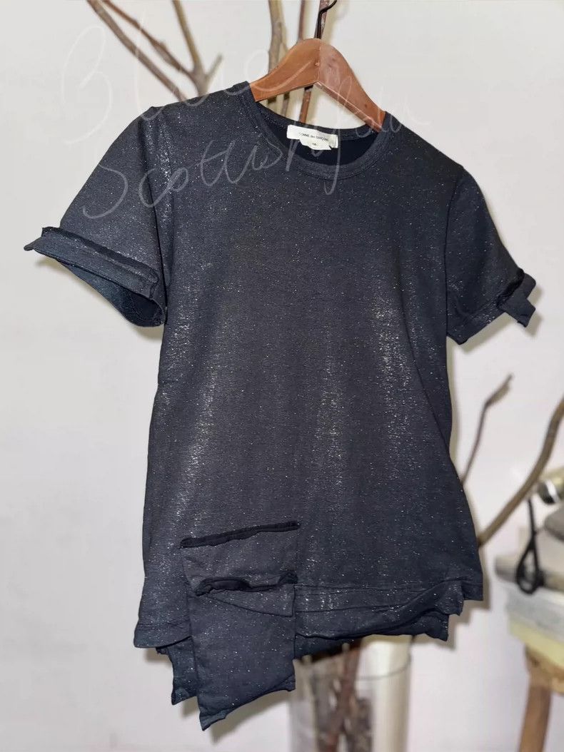 Comme des Garcons Comme Des Garcons Fine sparkle fabric dark black top Size M / US 6-8 / IT 42-44 - 1 Thumbnail