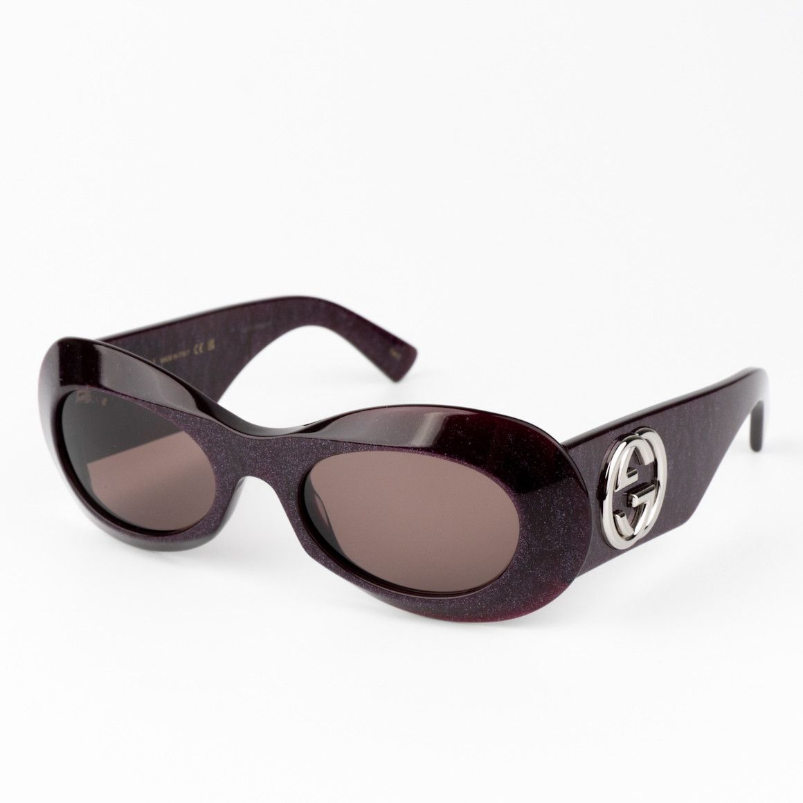 Gucci NEW Gucci GG1696S 003 Violet Women Oval Sunglasses GG 1696S Size ONE SIZE - 3 Thumbnail