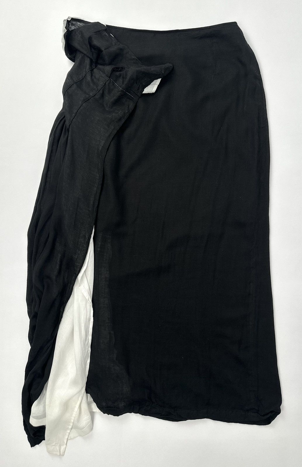 Yohji Yamamoto Yohji Yamamoto S/S Left Side Double Layered Maxi-Skirt Size 29" - 4 Thumbnail