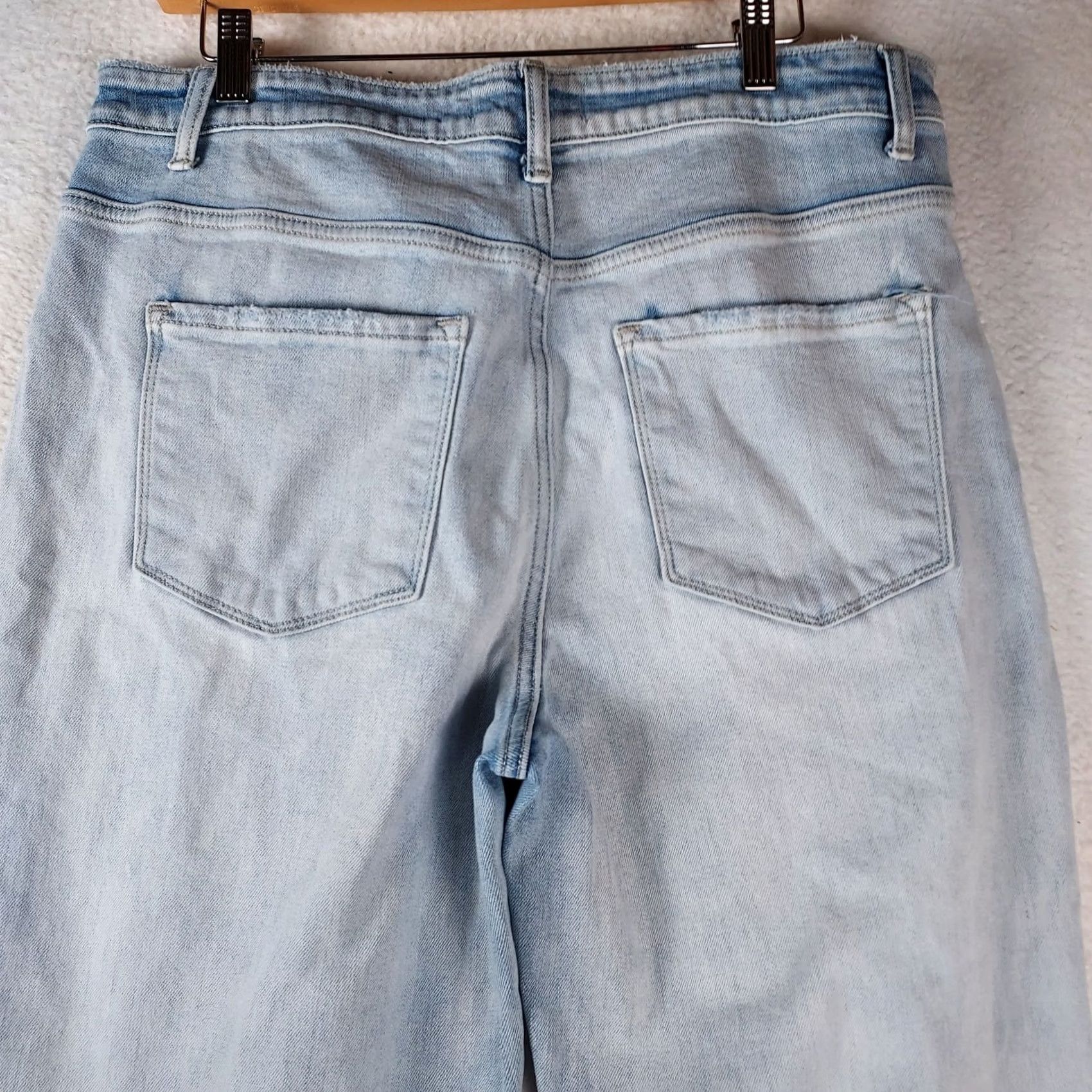 Vintage Flying Monkey Women’s Jeans Size 31 Light Wash Denim 5-Pocket Stretch Cotton Straight Size 24" / US 00 / IT 34 - 3 Thumbnail