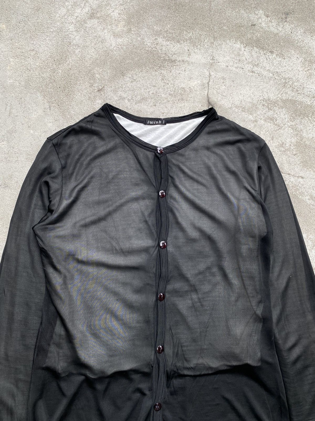 Yohji Yamamoto YOHJI YAMAMOTO I WISH YS BIS MESH DOUBLE LAYER CARDIGAN Size ONE SIZE - 2 Thumbnail