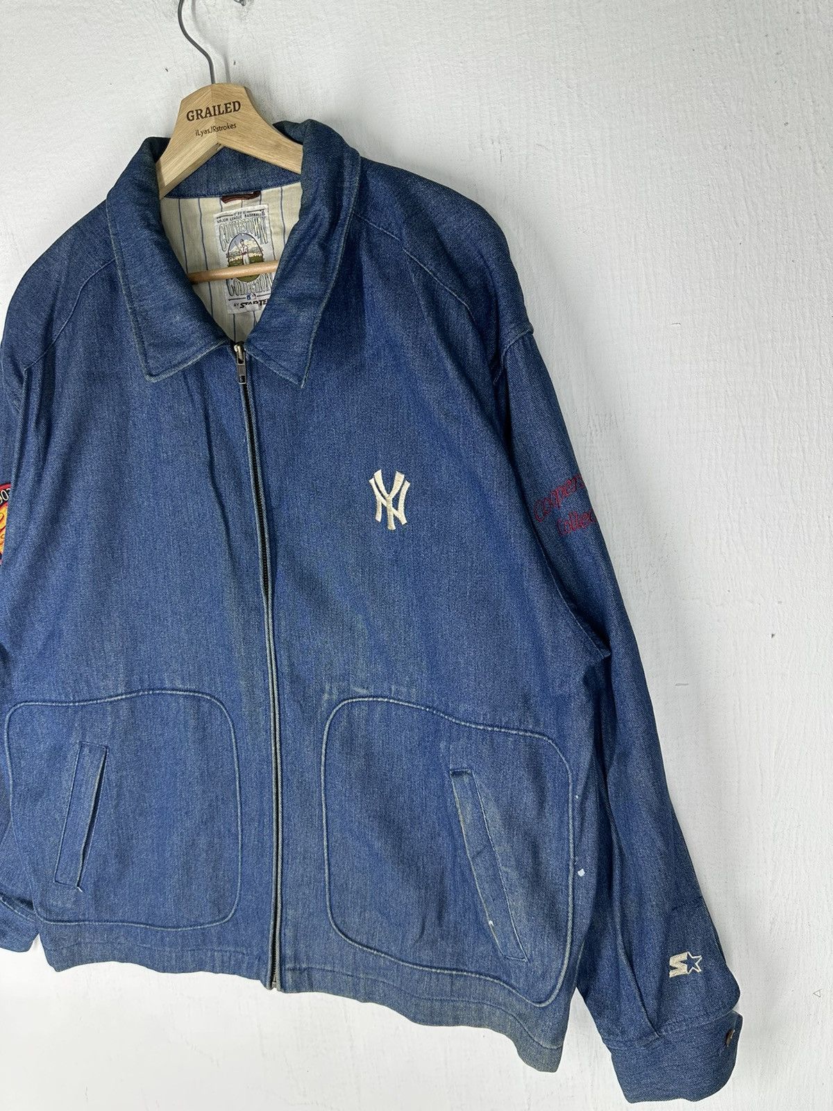 MLB Vintage Starter MLB Embroidery Denim Jacket Size US L / EU 52-54 / 3 - 2 Thumbnail