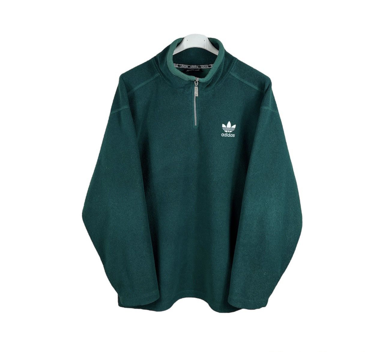Adidas × Vintage Vintage 90s Adidas fleece half zip sherpa y2k sweatshirt Size US L / EU 52-54 / 3 - 1 Thumbnail