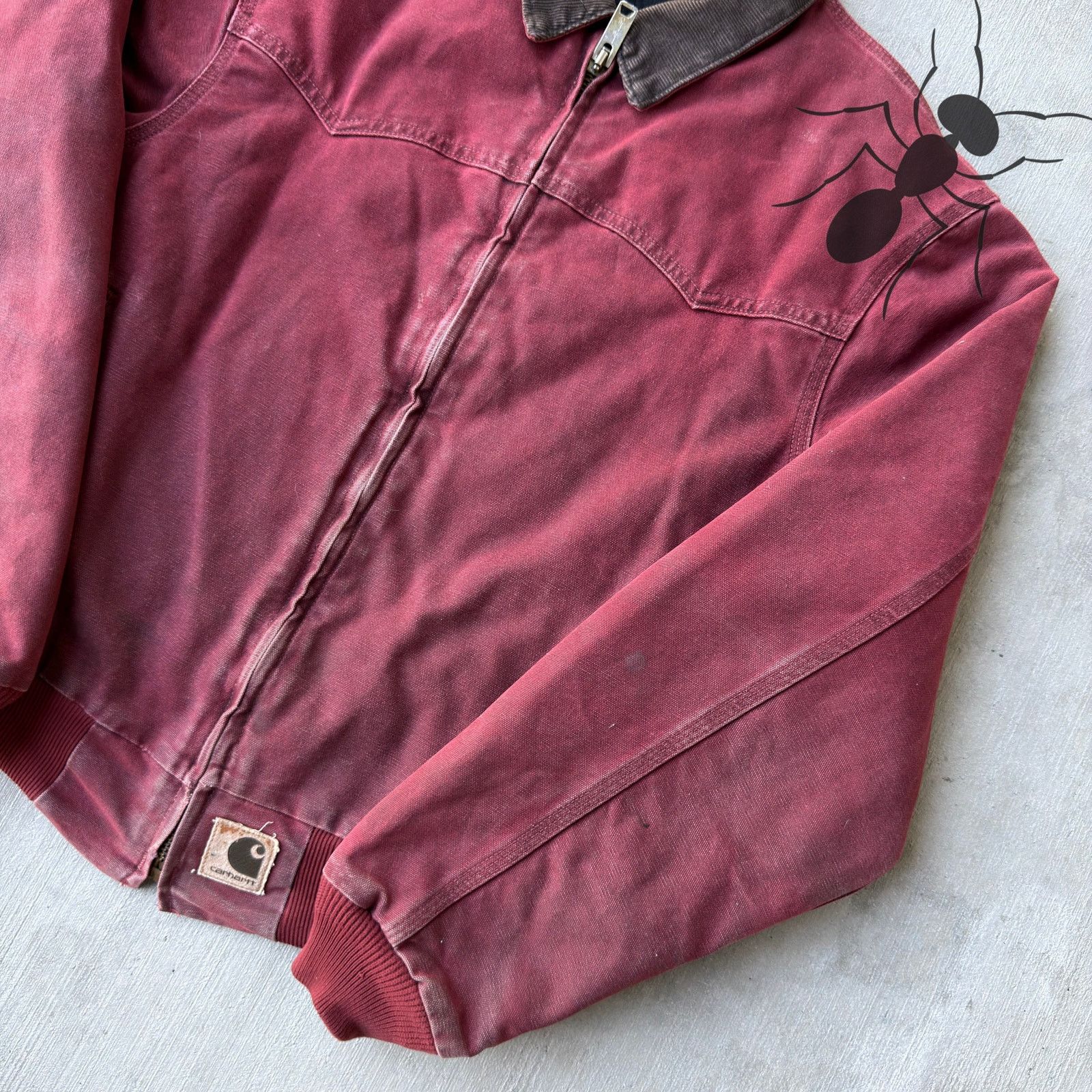 Carhartt × Vintage Carhartt red Santa Fe work wear jacket Size US L / EU 52-54 / 3 - 4 Thumbnail