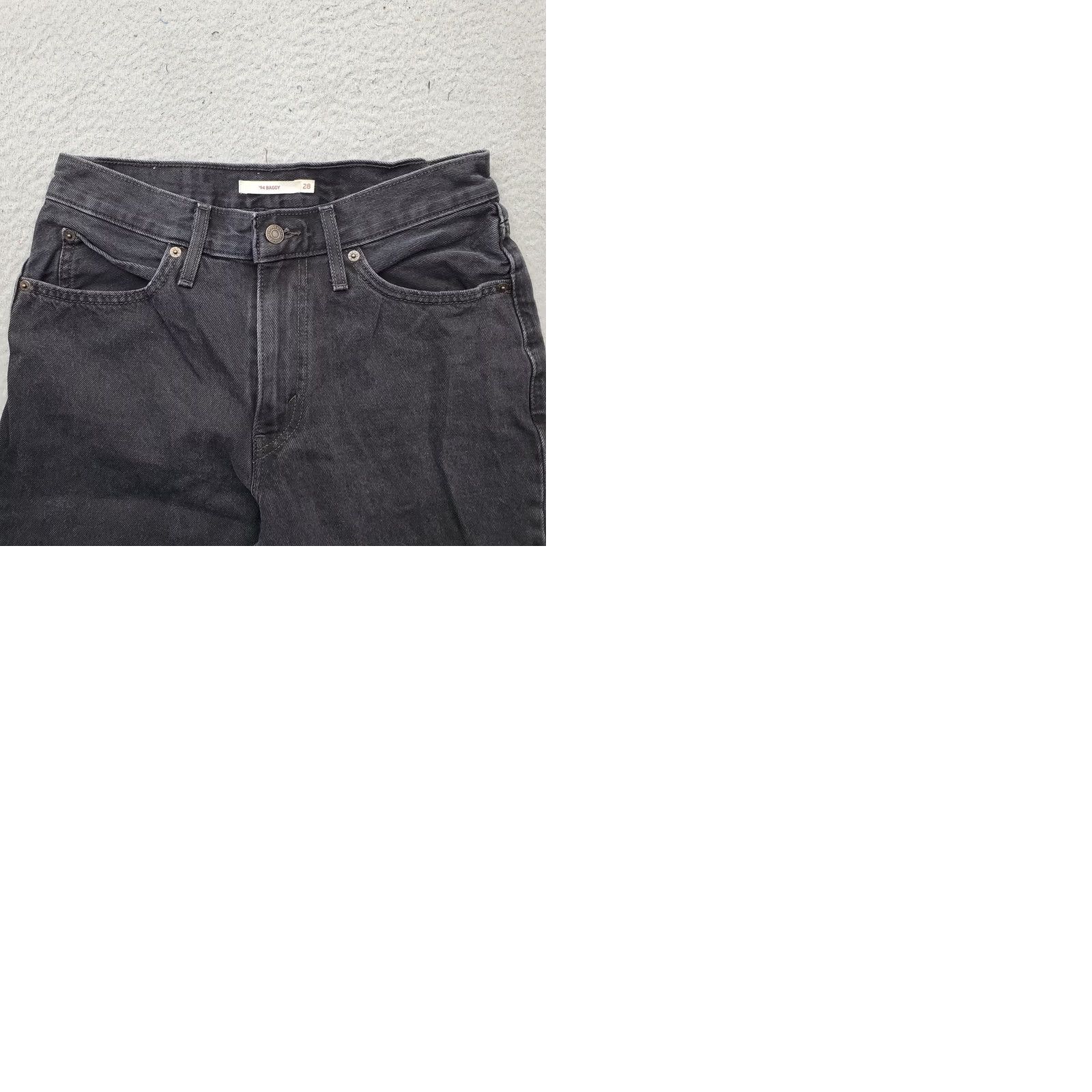 Levi's Levi'S '94 Baggy Jeans Womens 28 Black Denim Red Tab Straight Leg Streetwear - Soft, Comfortable, Durable Size 28" / US 6 / IT 42 - 9 Thumbnail
