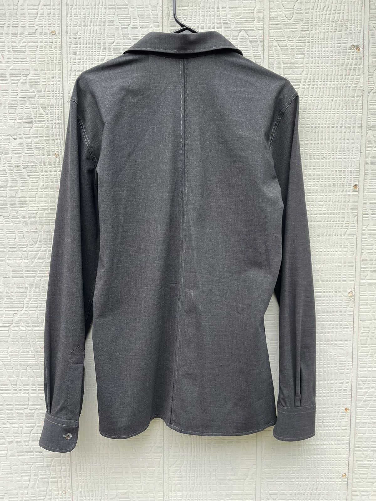 Raf Simons 1997 Wool Lycra Wide Collar Shirt Size US L / EU 52-54 / 3 - 2 Thumbnail