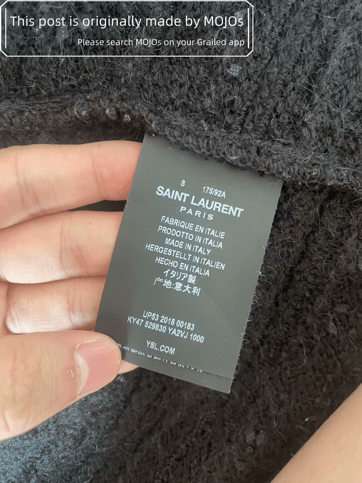 Saint Laurent Paris Sz S Saint Laurent Paris 18AW Knitwear Hoodie Cardigan mojos Size US S / EU 44-46 / 1 - 3 Thumbnail