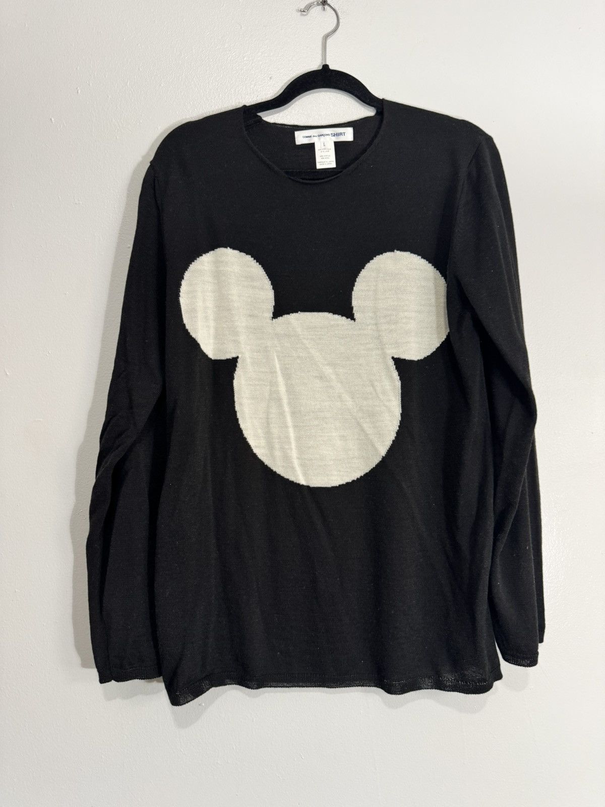 Comme des Garcons COMME DES GARCONS SHIRT MICKEY MOUSE WOOL BLEND SWEATER Size US L / EU 52-54 / 3 - 2 Thumbnail