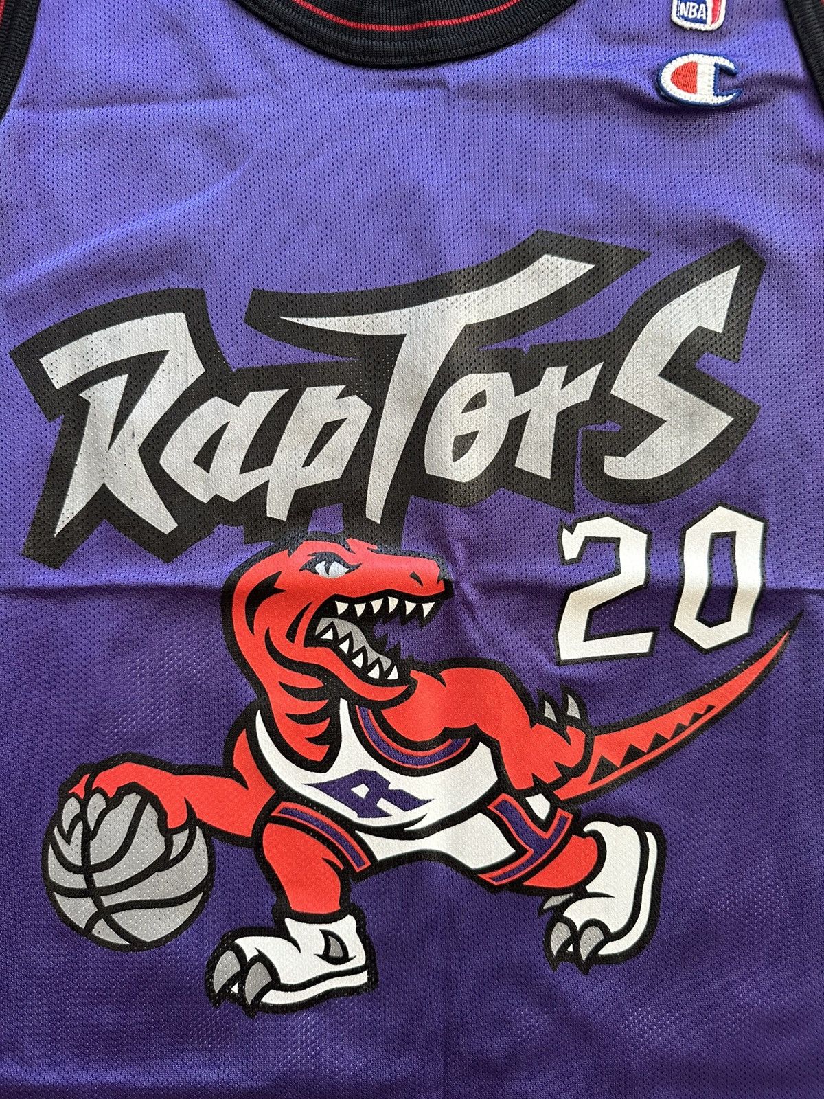 Champion × NBA × Vintage 90s Toronto Raptors Damon Stoudamire Signed Champion Jersey Size US L / EU 52-54 / 3 - 3 Thumbnail