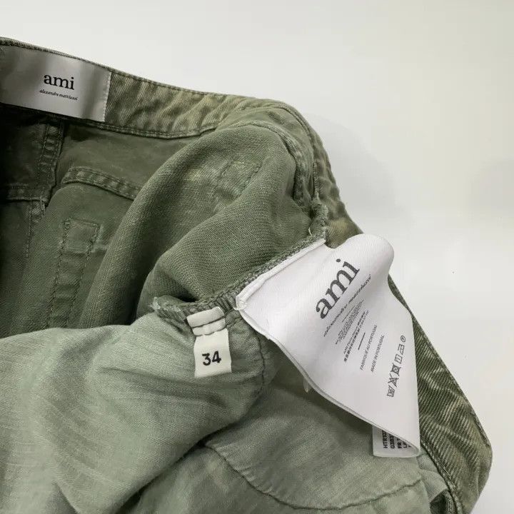 AMI AMIPARIS Green Pocket Tapered Jeans for Men -2507 Size US 34 / EU 50 - 4 Thumbnail
