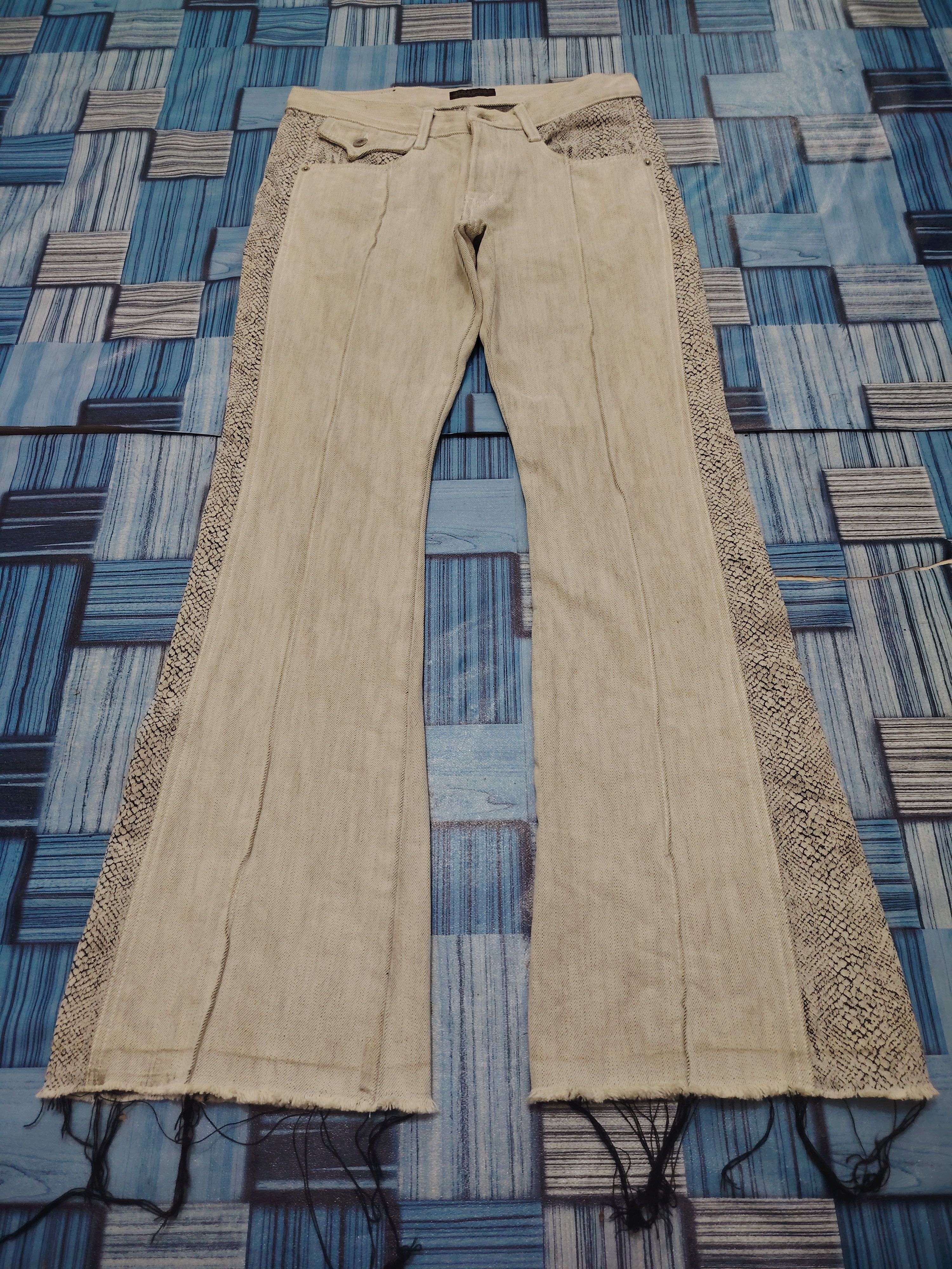 If Six Was Nine Japanese Morgan Homme Python Flared Jeans Bootcut Size US 30 / EU 46 - 6 Thumbnail