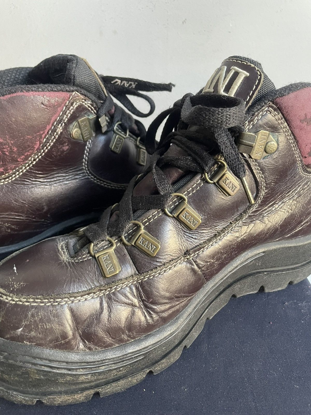 Karl Kani Burgundy New Rock Platform boots y2k avant garde karl kani Size US 10 / EU 43 - 10 Thumbnail