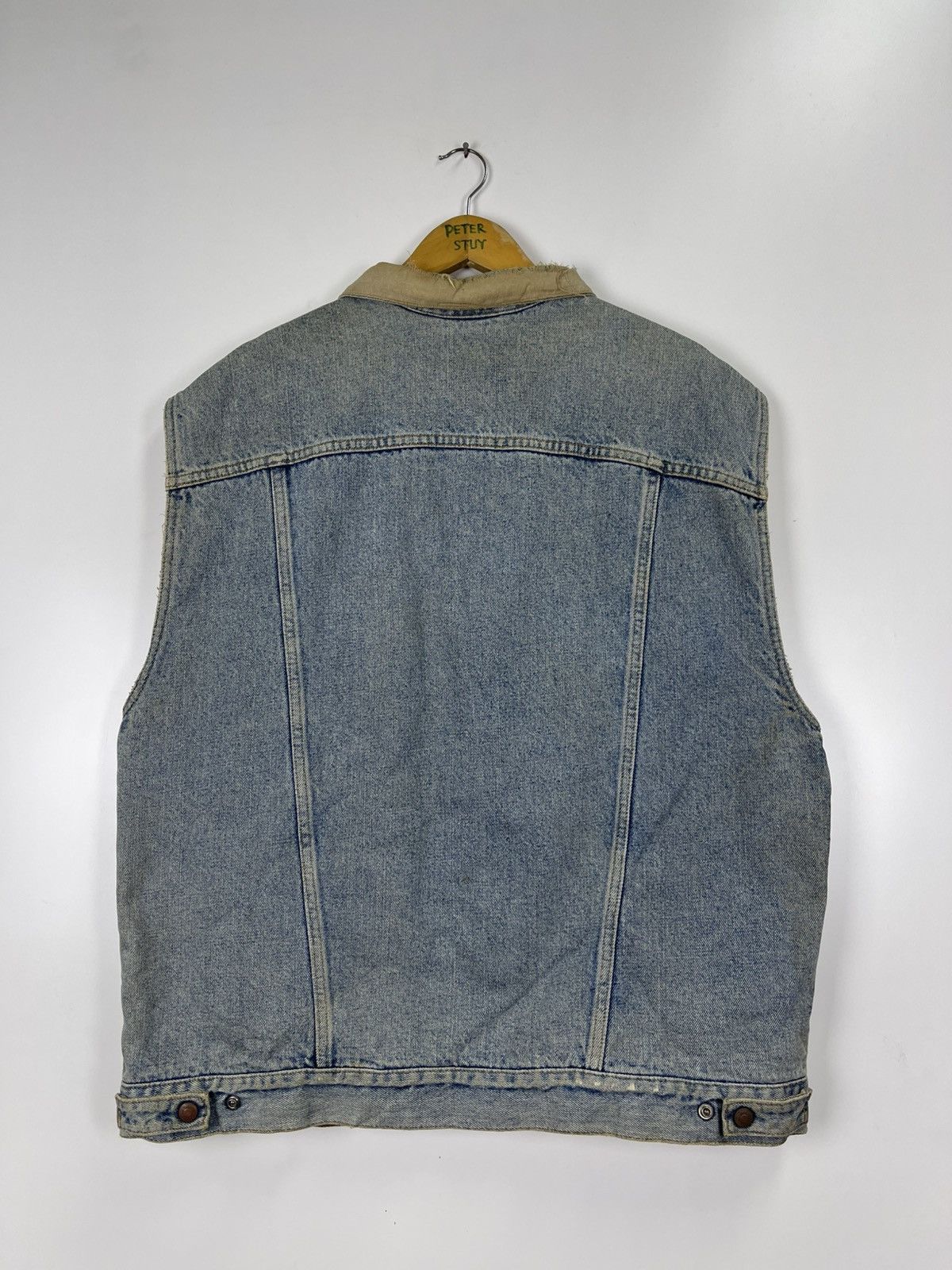 Levi's Vintage 80s Levi’s Distress Denim Sleeveless Size US L / EU 52-54 / 3 - 10 Thumbnail