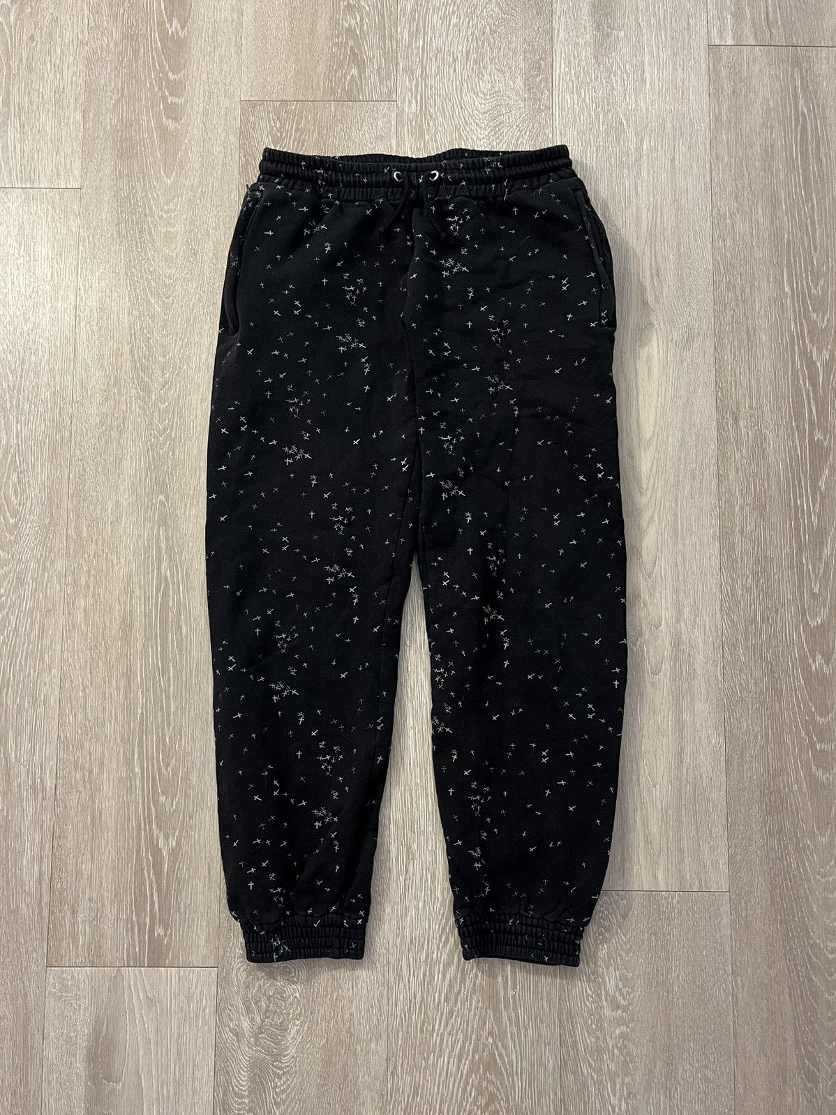 Undercover AW02 Witches Cell Division Black Cross Sweatpants Size US 32 / EU 48 - 2 Thumbnail