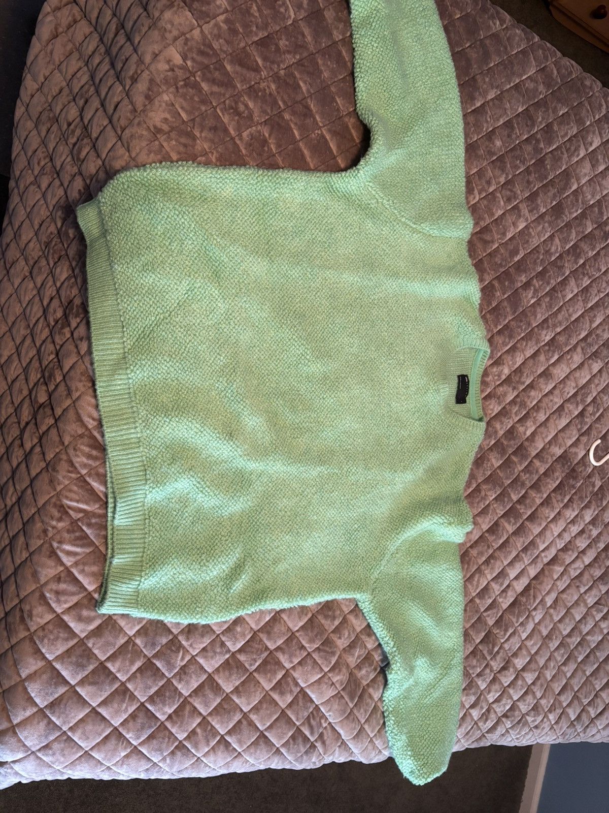 Asos Cozy fuzzy slime green sweater Size US L / EU 52-54 / 3 - 1 Thumbnail