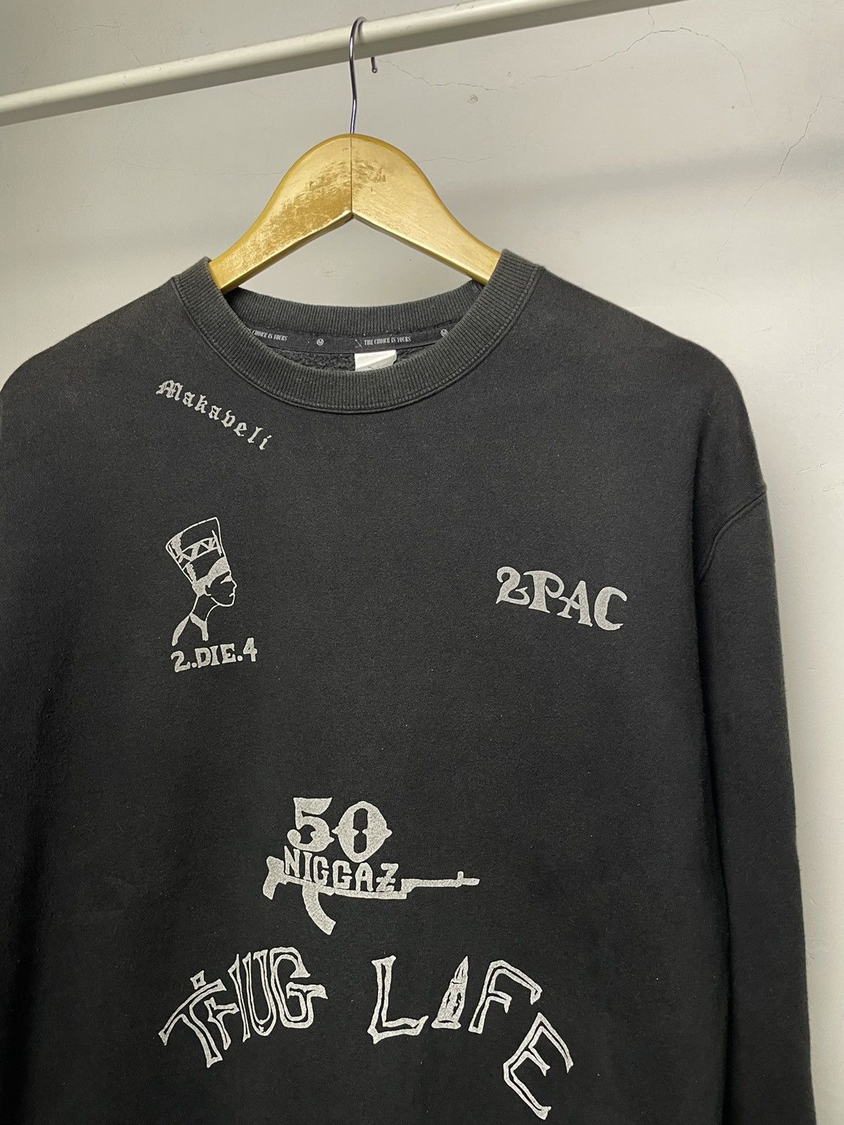 Designer × Rap Tees Tupac tattoo reflective sweatshirt Size US M / EU 48-50 / 2 - 2 Thumbnail