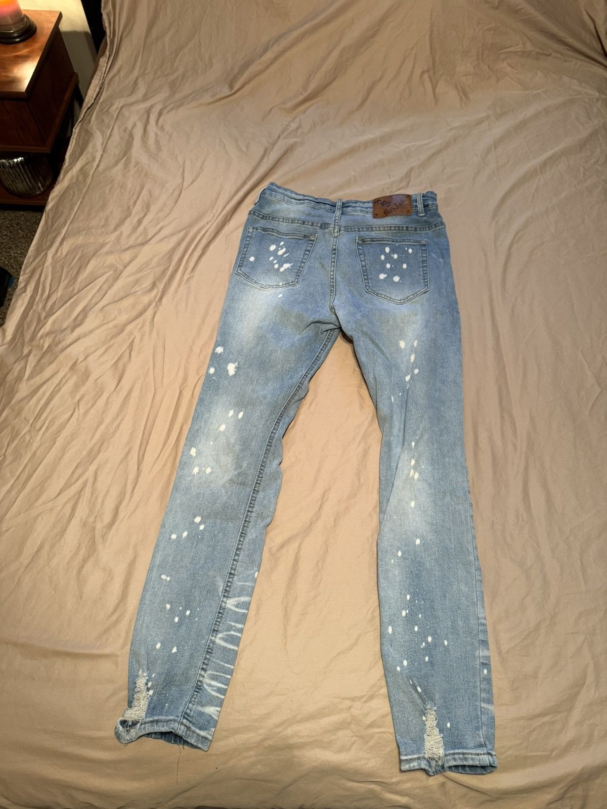 Other Cut Dye Spotted Skinny Jeans Size US 32 / EU 48 - 2 Thumbnail