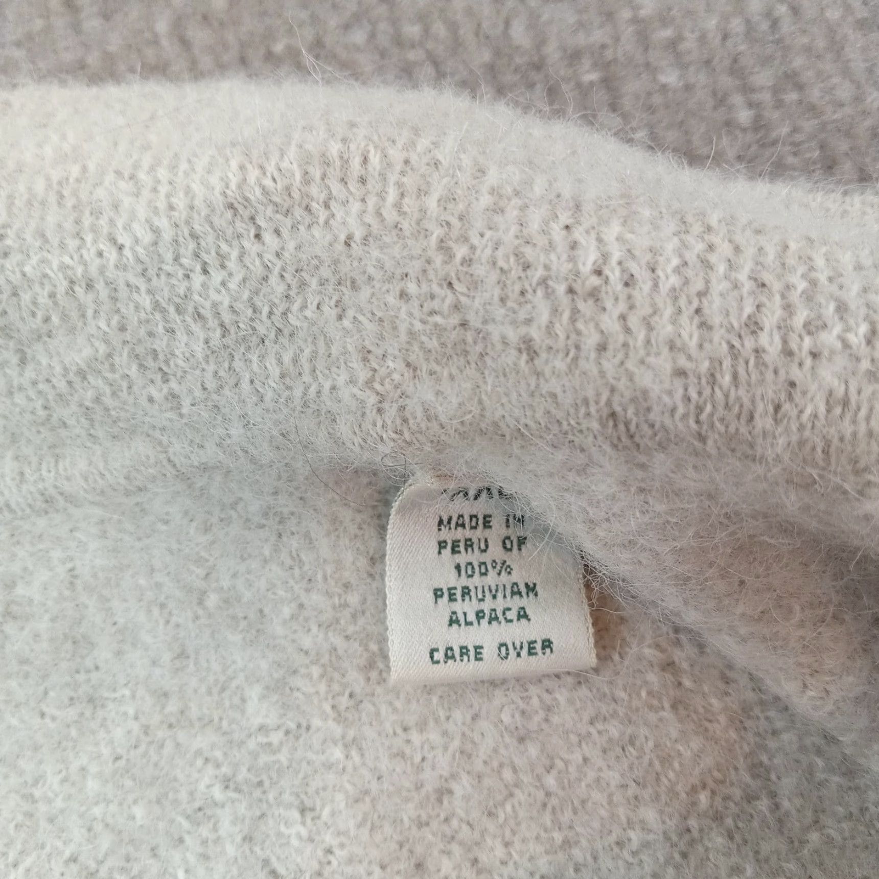 Vintage Fairway Greene Womens Sweater Extra Large XL Beige Cropped Mock Neck Pullover Size XL / US 12-14 / IT 48-50 - 6 Thumbnail