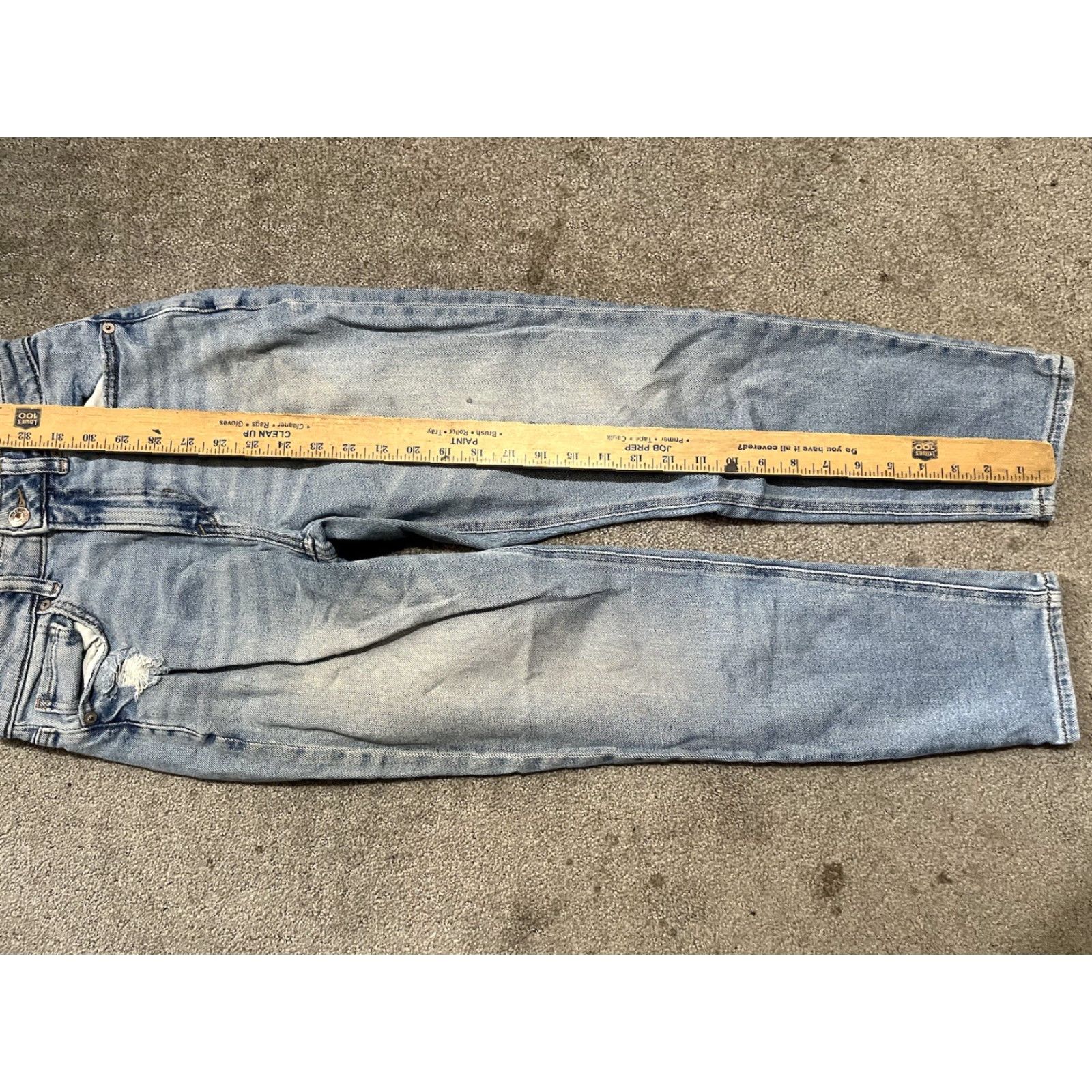 American Eagle Outfitters American Eagle Jeans Size 0 Short Blue Mom Jean Tapered Leg Stretch Denim 90s Womens Size 25" / US 0 / IT 36 - 7 Thumbnail