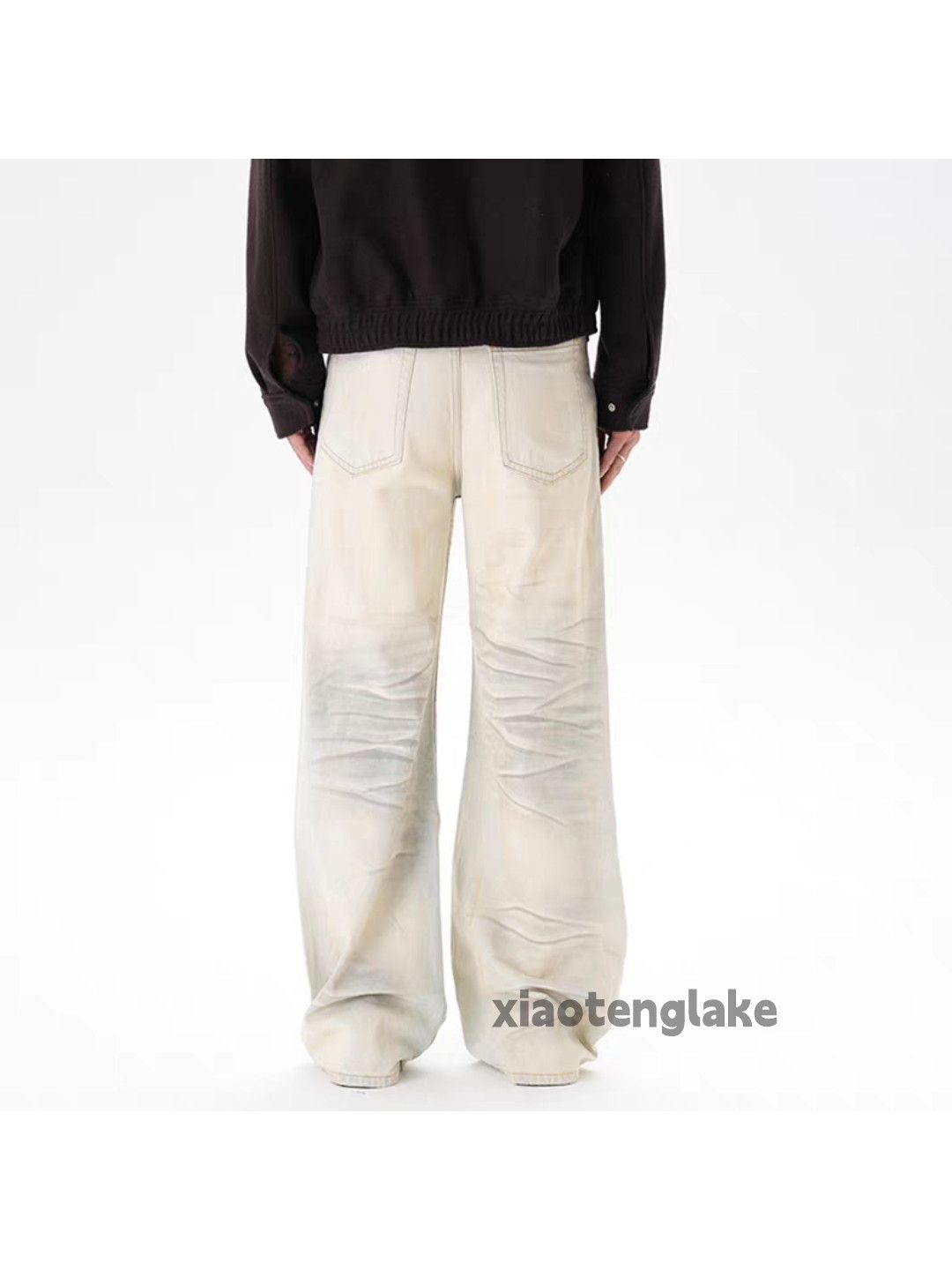 Jean xtl washed faded punk grunge loose baggy Stain jeans Size US 34 / EU 50 - 6 Thumbnail