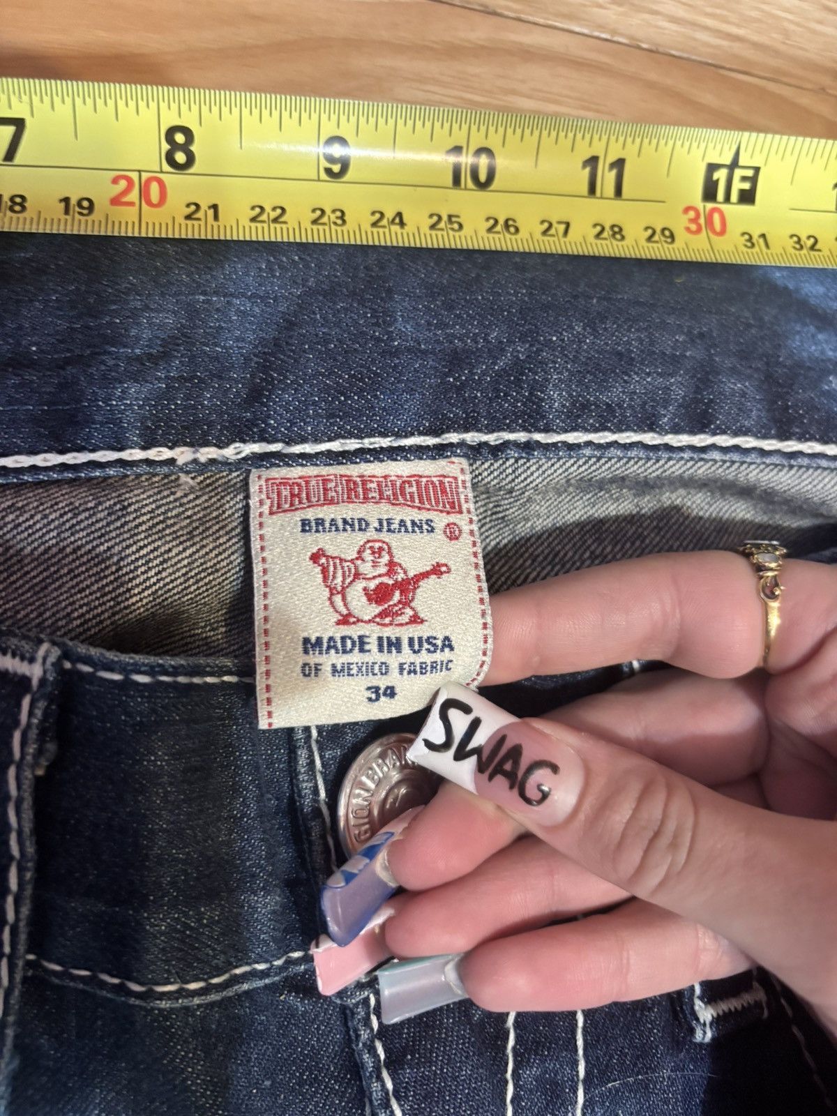 True Religion TRUE RELIGION EMBROIDERED DENIM Size US 34 / EU 50 - 5 Thumbnail