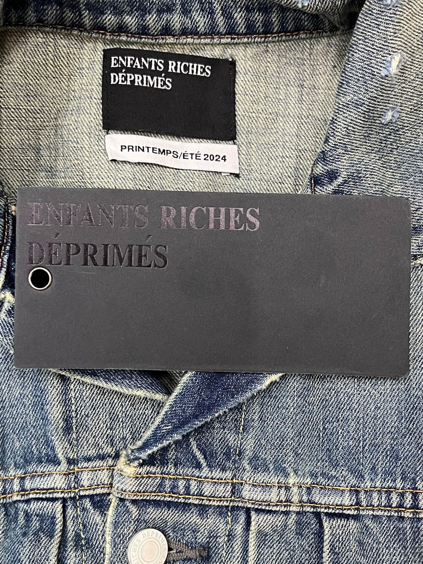 Enfants Riches Deprimes Enfants Riches Deprimes SS24 ERD distressed denim jacket Size US M / EU 48-50 / 2 - 4 Thumbnail