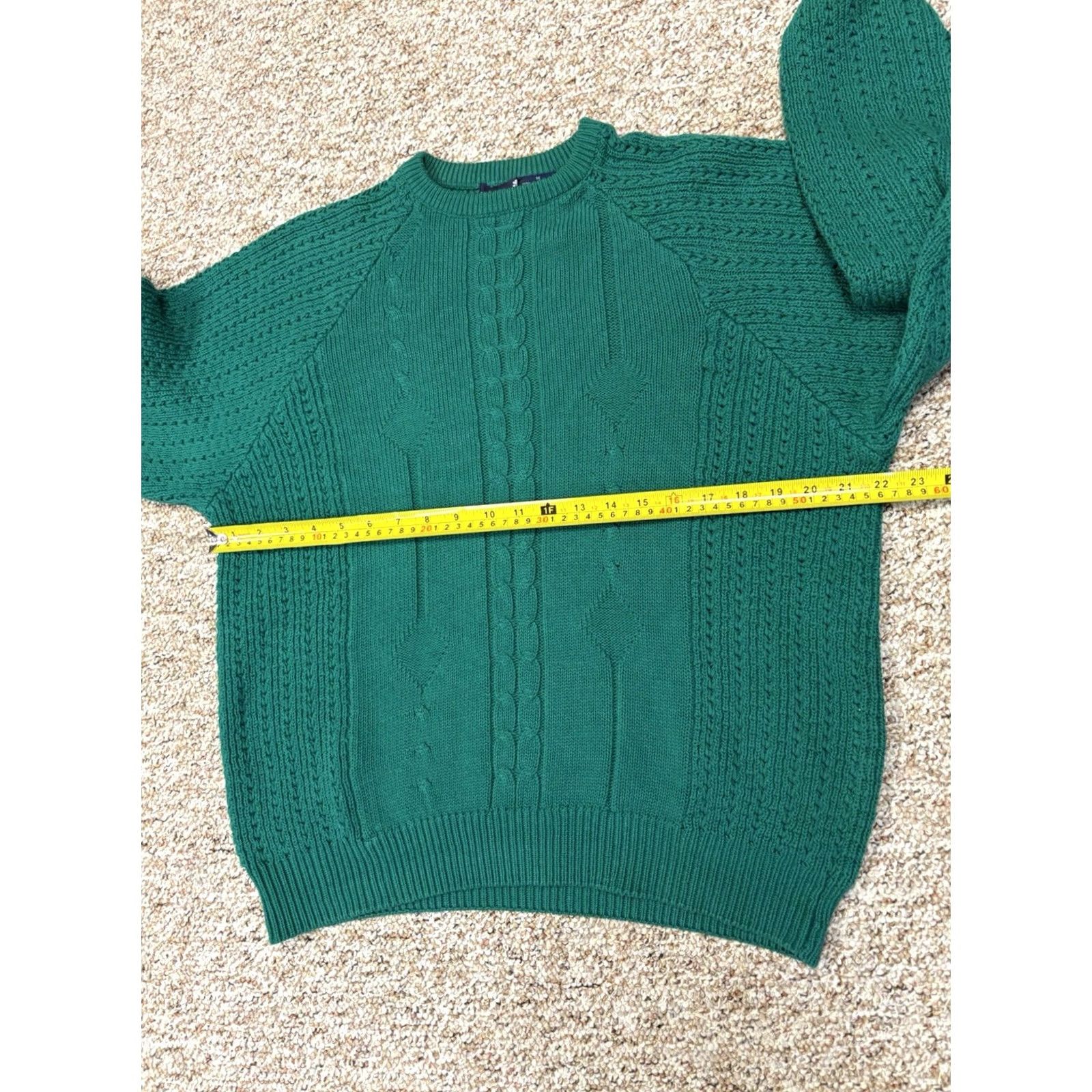 Vintage VINTAGE Stanley Blacker Sweater Knit 100% Cotton Crew Neck Long Sleeve Blue Green Mens M Regular 90s Classic Pullover Front Size US M / EU 48-50 / 2 - 5 Thumbnail