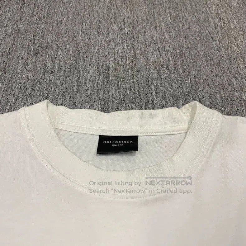 Balenciaga Balenciaga White Distressed Logo T-shirt. Size US XS / EU 42 / 0 - 7 Thumbnail