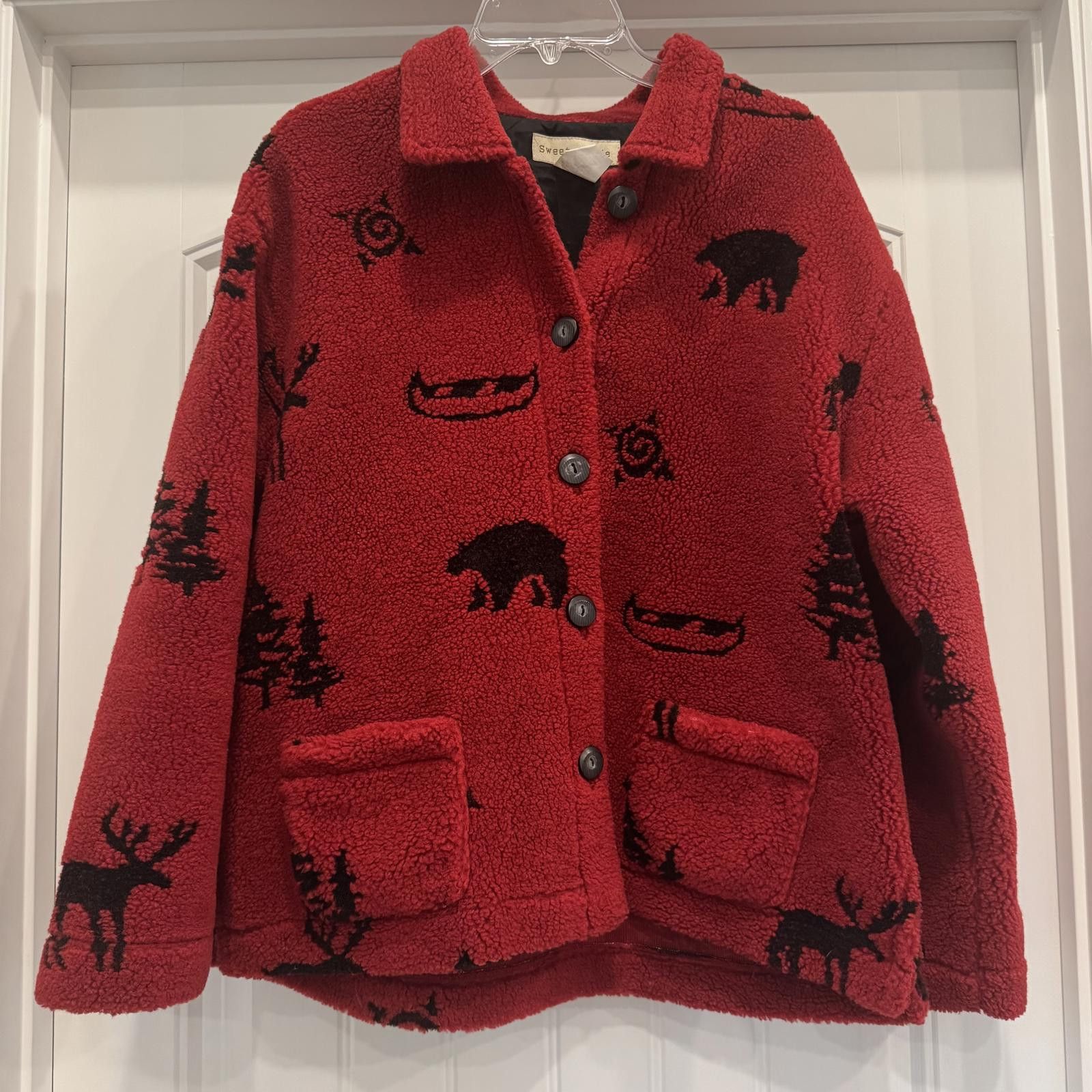 Other Sweet Jessie Cottage Core Red Fleece Jacket , XL Size XL / US 12-14 / IT 48-50 - 1 Thumbnail