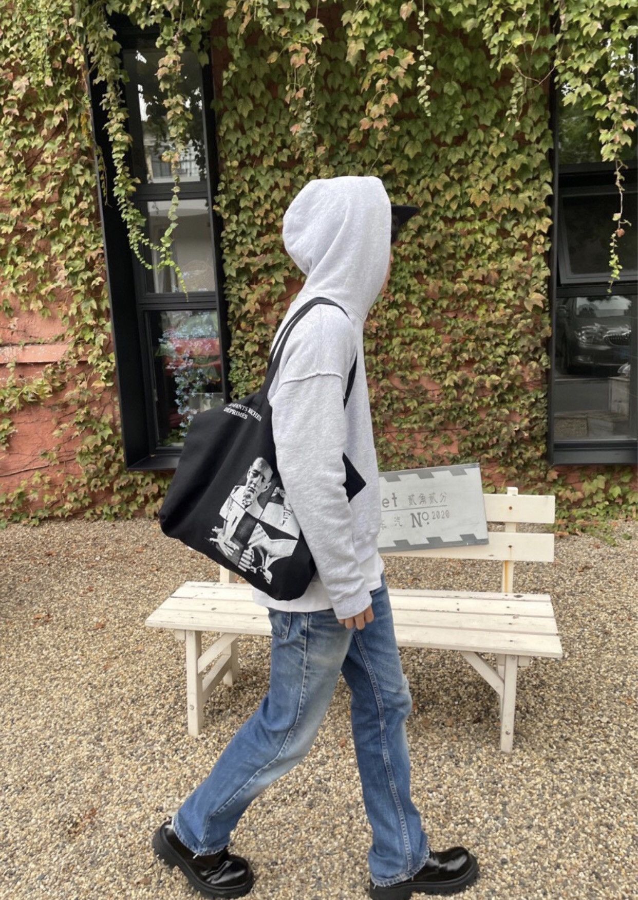 Enfants Riches Deprimes Enfants Riches Deporimes erd portrait canvas bag tote bag Size ONE SIZE - 3 Thumbnail