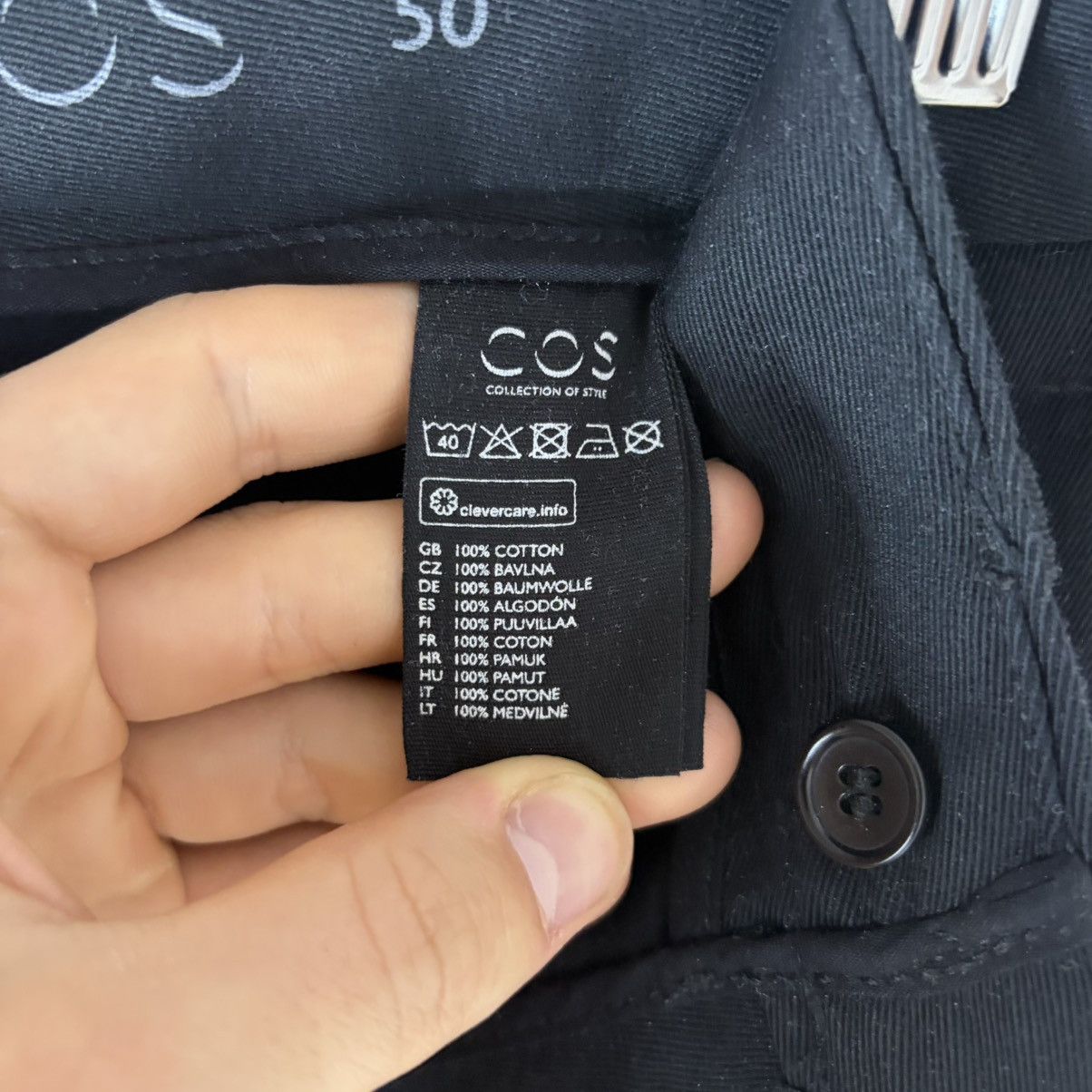 Cos COS Classic Black Pants Streetwear Y2K Size US 34 / EU 50 - 6 Thumbnail