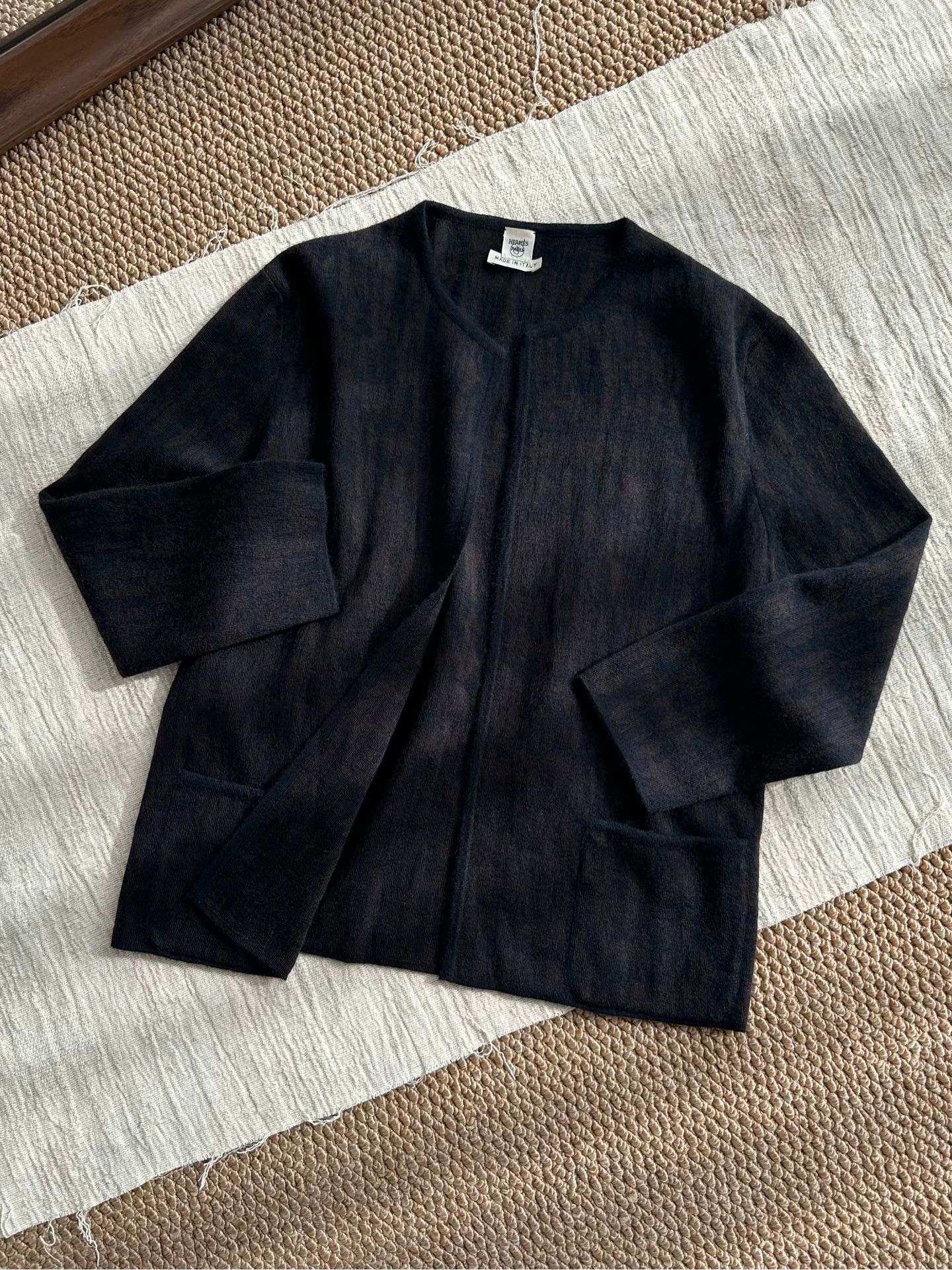 Hermes HERMES JPG cashmere cardigan women's dk brown Size S / US 4 / IT 40 - 1 Thumbnail
