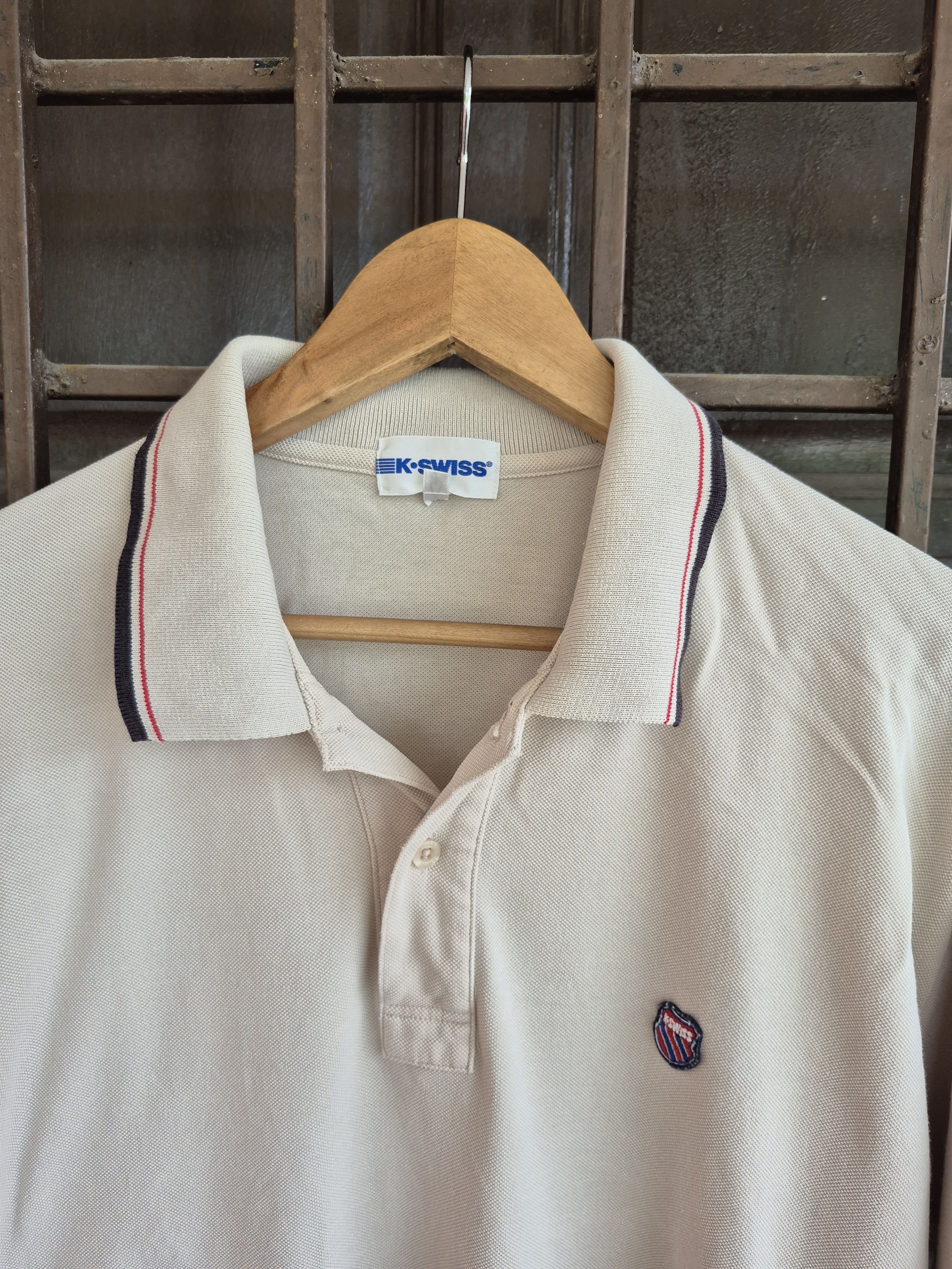 K-Swiss × Vintage 🔥 K Swiss Polo Collar Tee Casual Sportswear Tennis Size US L / EU 52-54 / 3 - 2 Thumbnail