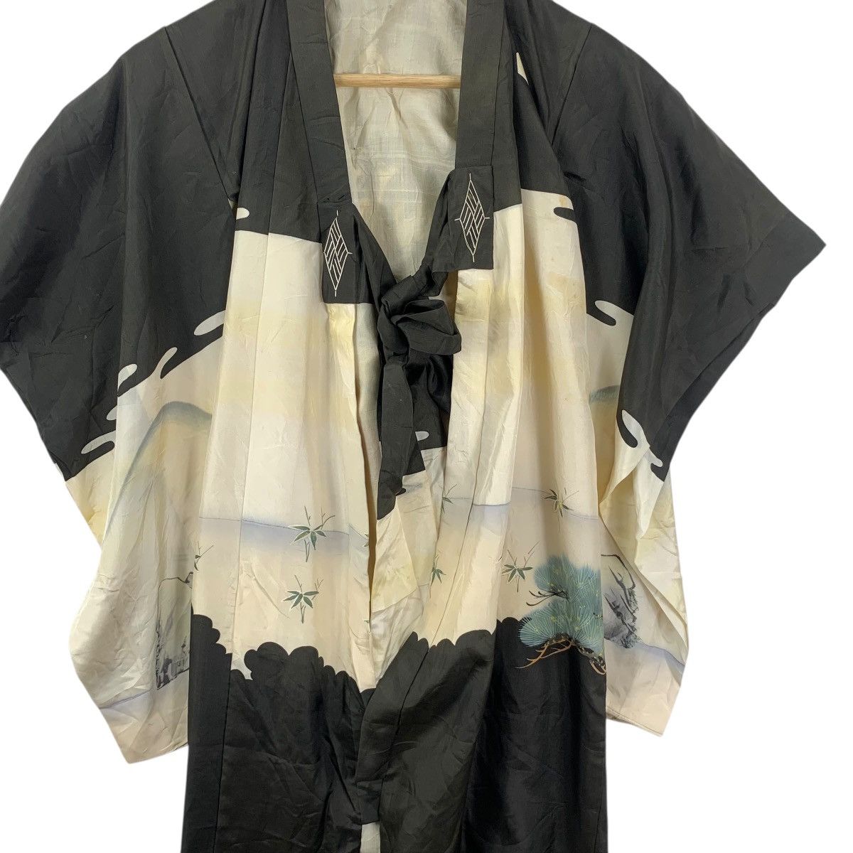 Vintage Vintage 70s KIMONO JAPAN SAMURAI EDO Traditional Geisha Robe Size XXL / US 16-18 / IT 52-54 - 5 Thumbnail
