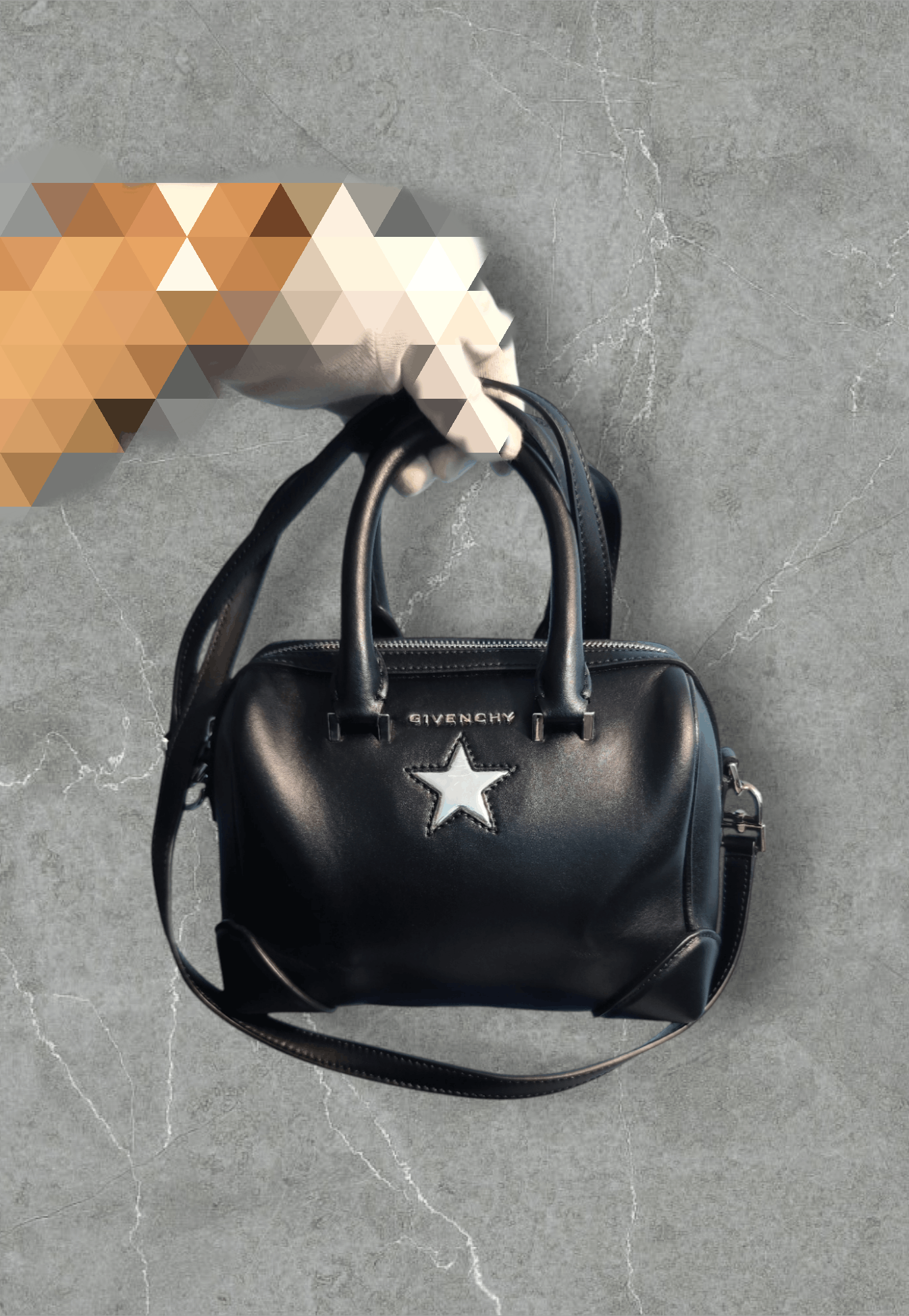 Givenchy Givenchy - Micro Calfskin Star Lucrezia Black Silver Size ONE SIZE - 10 Thumbnail