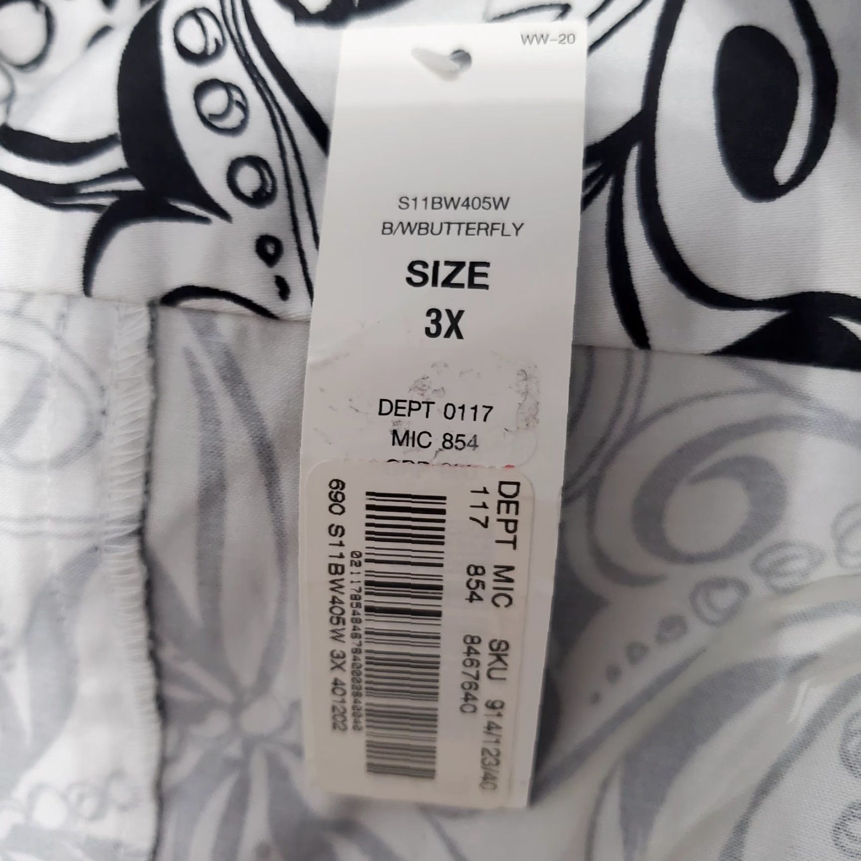 Vintage VINTAGE Westbound Jacket Women 3X White Black Butterfly 3/4 Sleeve Open Front Blazer Size XXL / US 16-18 / IT 52-54 - 4 Thumbnail