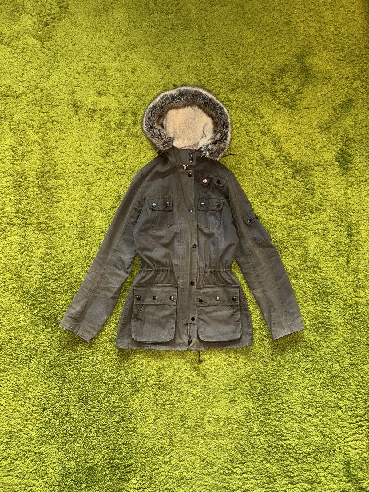 Barbour × Designer Barbour Brighton parka waxed faded jacket Size S / US 4 / IT 40 - 1 Thumbnail
