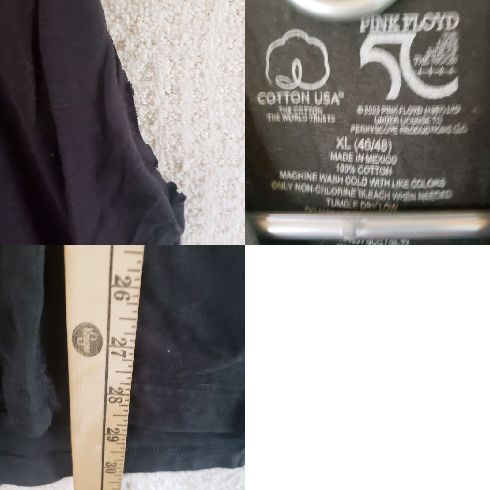Vintage Pink Floyd T-Shirt Men XL Dark Side Of The Moon Black Band Tee Sleeveless Rough Cut Size US XL / EU 56 / 4 - 9 Thumbnail