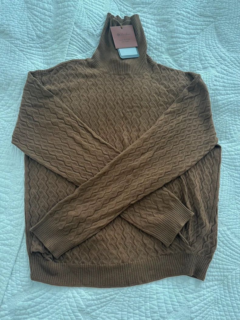 Loro Piana LORO PIANA Camel hair sweater with high collar Size S / US 4 / IT 40 - 2 Thumbnail