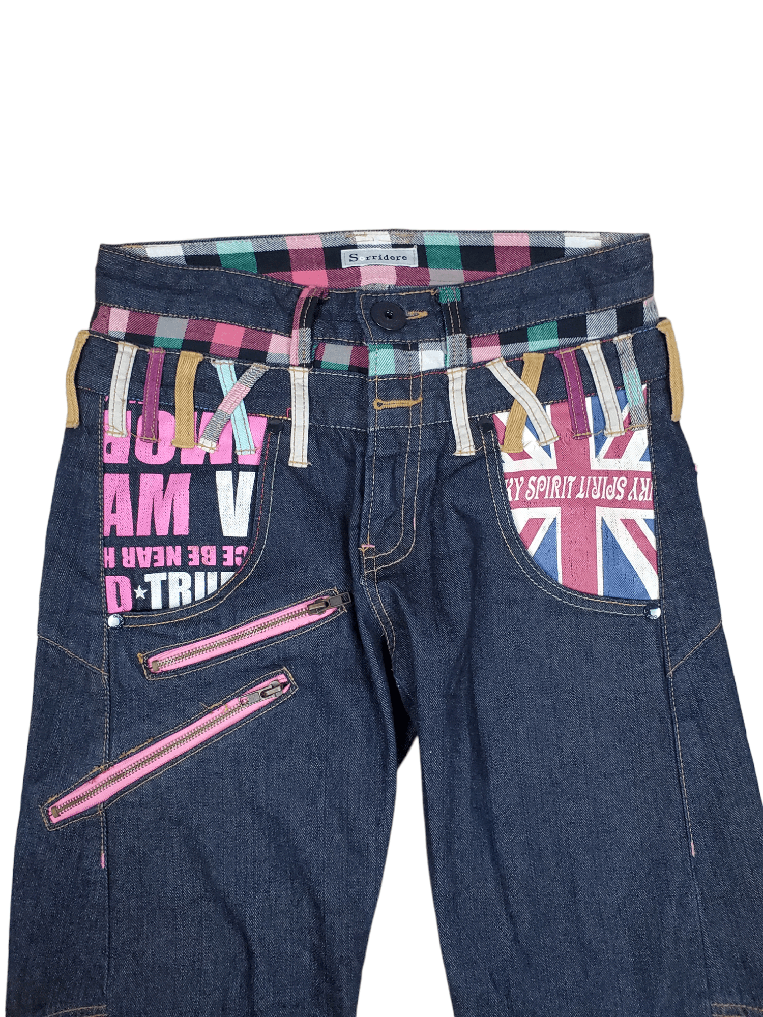 Japanese Brand × Vintage 🔥Vintage Denim Double Waist Punky Style 🔥 Size US 31 - 4 Thumbnail