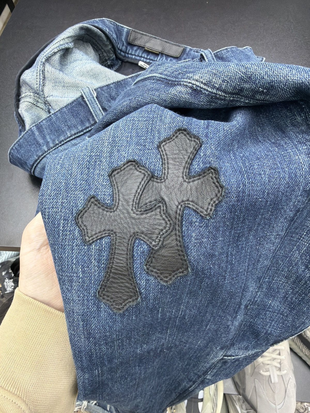 Chrome Hearts Chrome Hearts Patch Jeans Crosses Leather Blue Jean Size US 32 / EU 48 - 20 Thumbnail