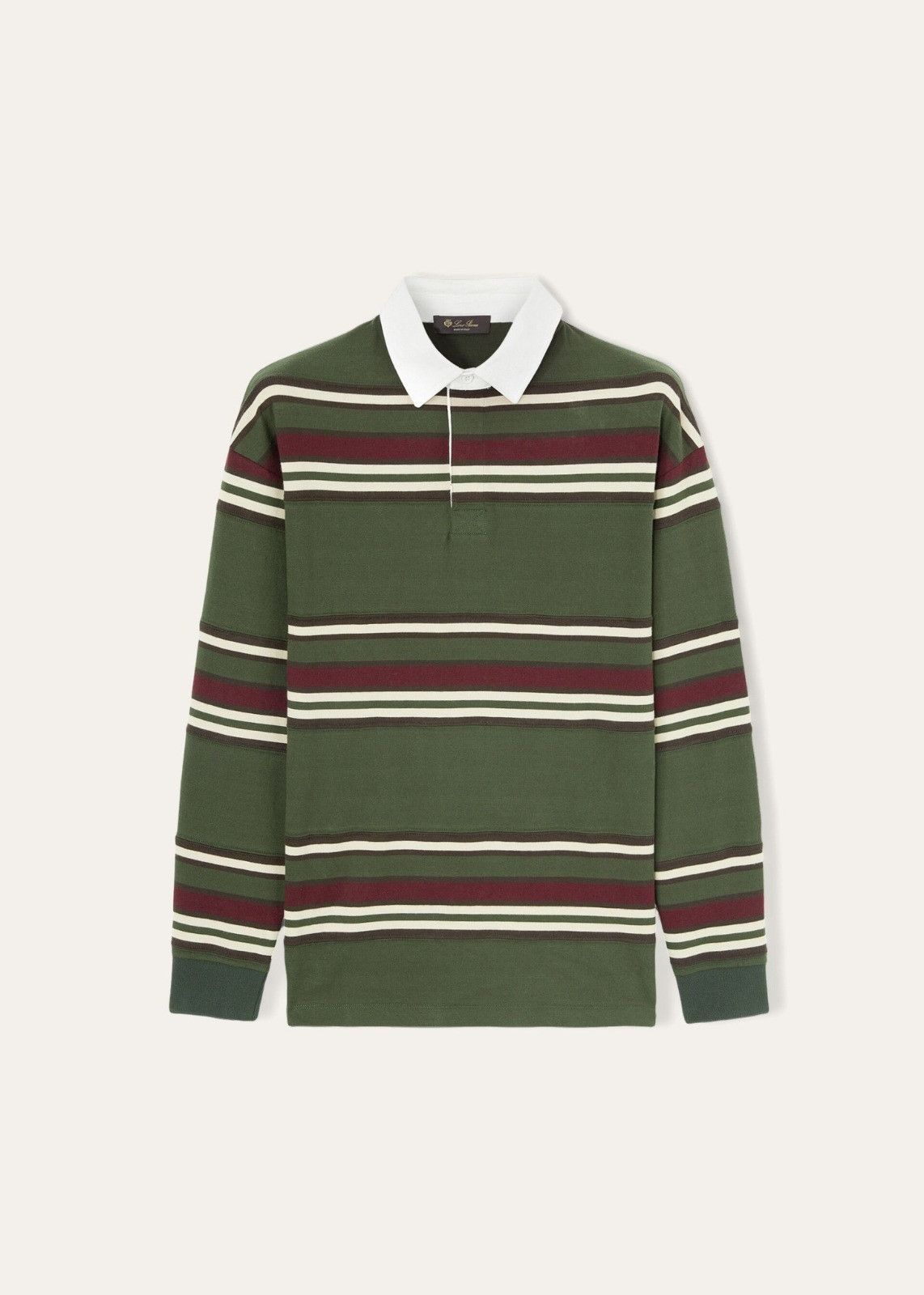 Loro Piana o1srvl11e1224 Fleece Jersey Stripes Polo Shirt Size US S / EU 44-46 / 1 - 1 Thumbnail