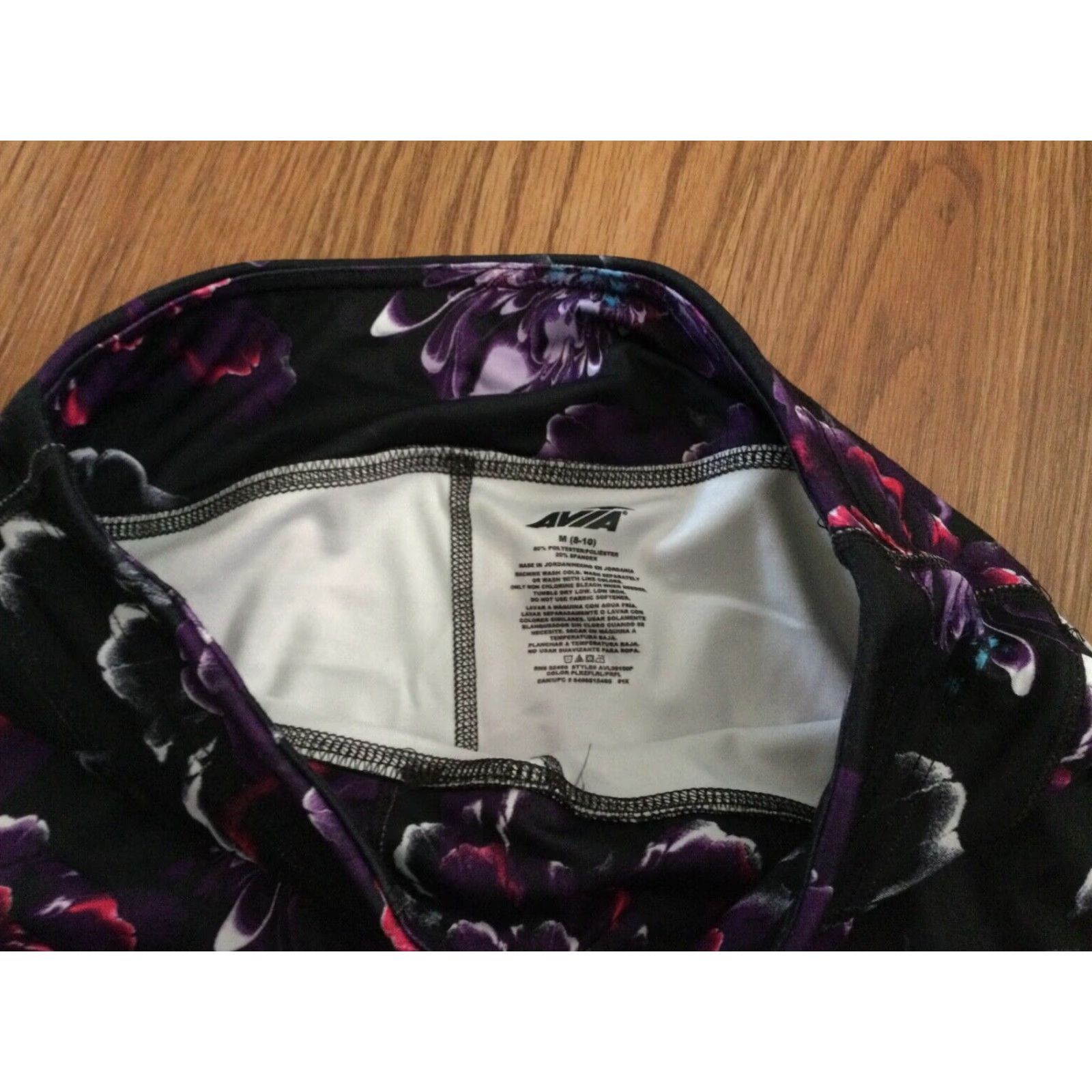 Avia Avia Women's Floral Leggings with White Stripe Size M 8-10 Size 32" / US 10 / IT 46 - 4 Thumbnail