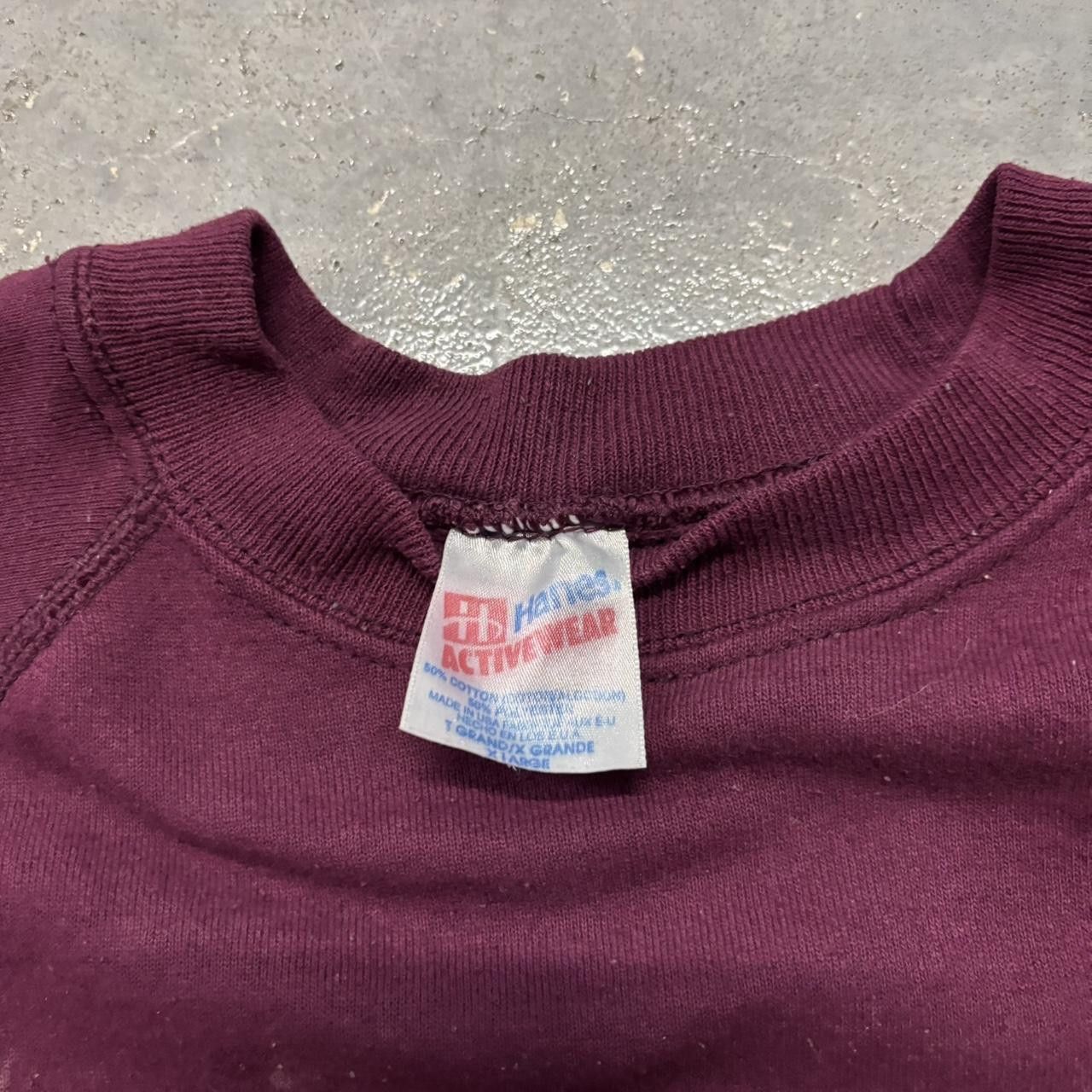 Japanese Brand × Vintage Crazy Vintage 90s Burgundy Autumn Fall Leaves Crewneck! Size US XL / EU 56 / 4 - 5 Thumbnail