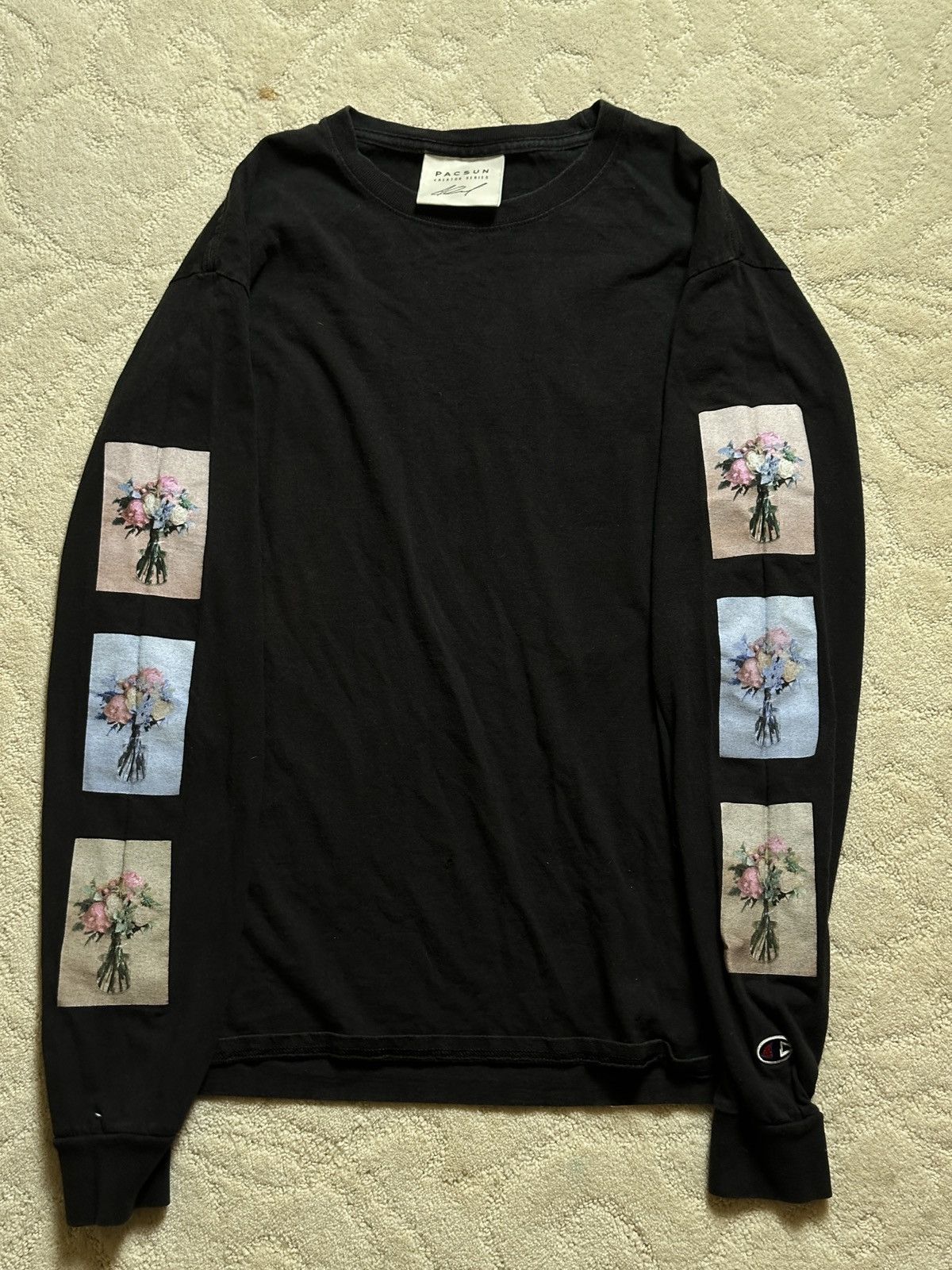 Pacsun PACSUN X CHAMPION FLOWERS LONGSLEEVE Size US M / EU 48-50 / 2 - 2 Thumbnail